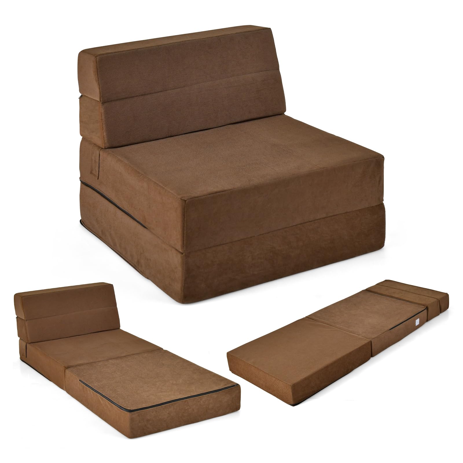 KOMFOTT Convertible Sofa Bed, Floor Couch Sleeper, Folding Futon Guest Bed