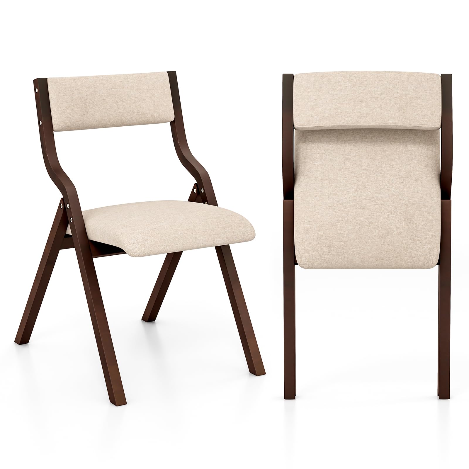 KOMFOTT Folding Dining Chairs Set of 2/4, No Assembly Required