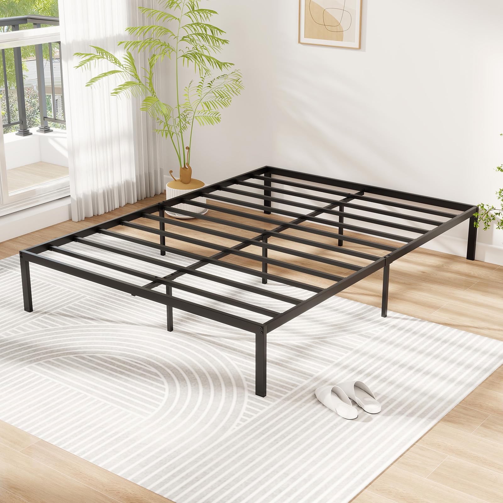 KOMFOTT Full Size Metal Bed Frame