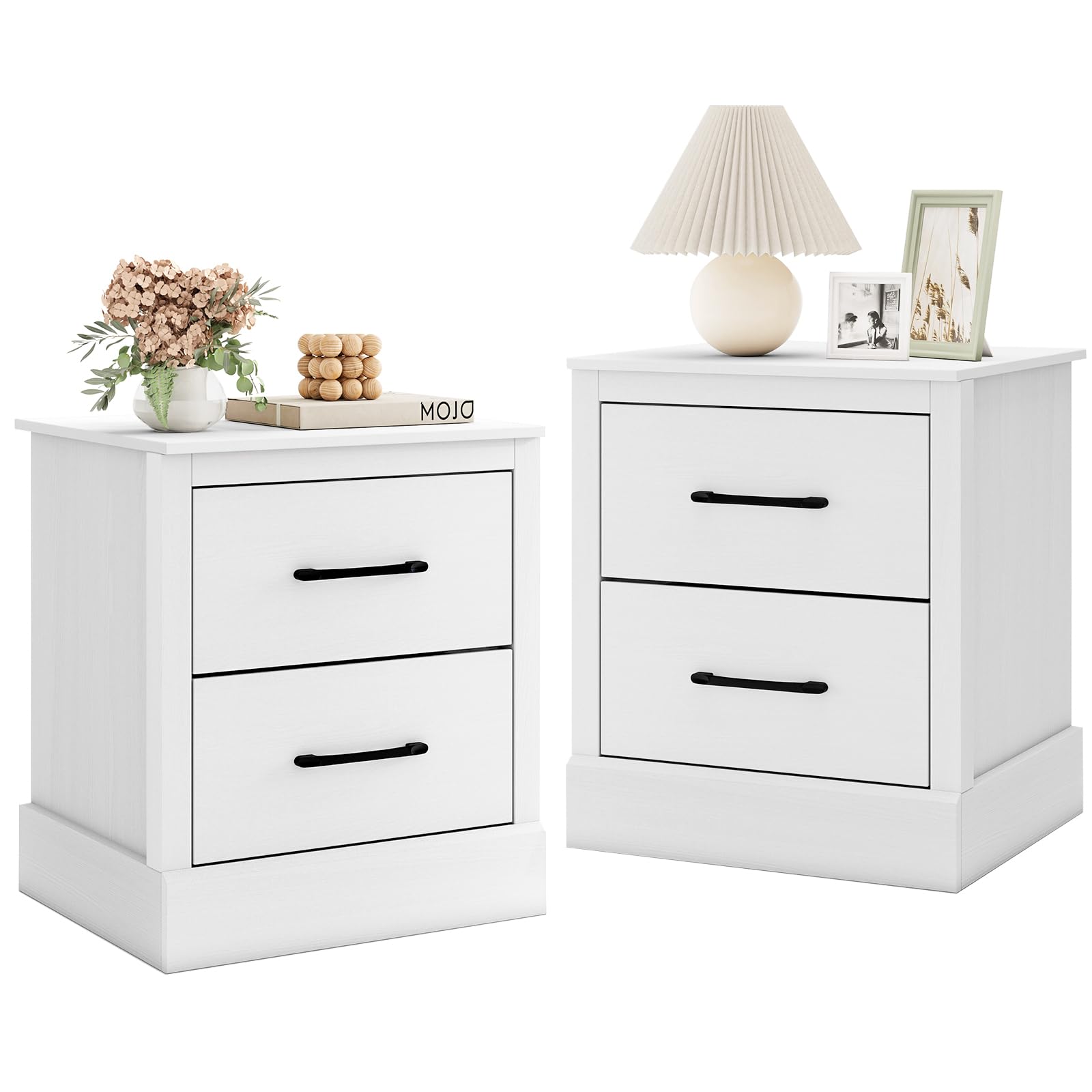 KOMFOTT Farmhouse Nightstand with Drawers(1/2)
