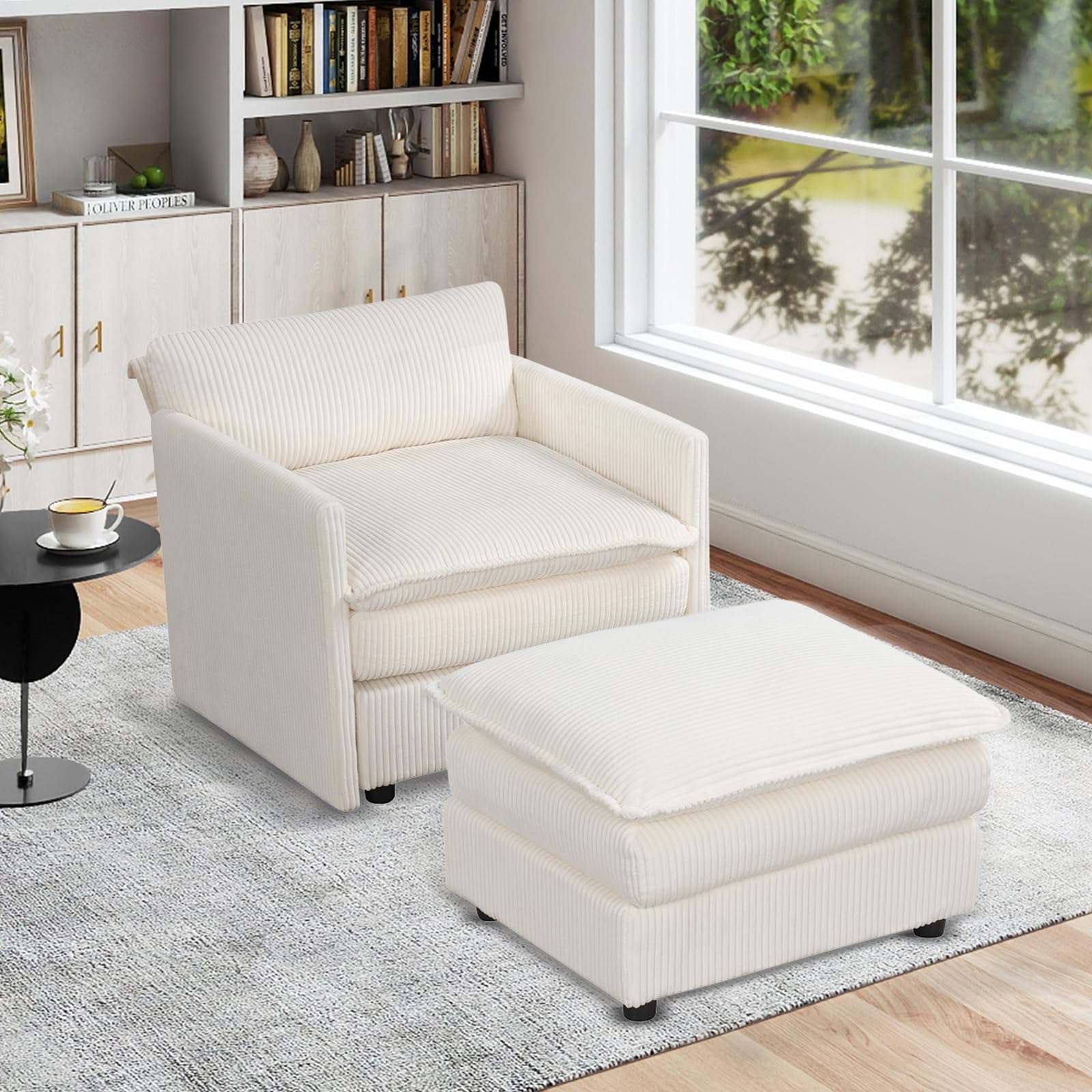 KOMFOTT Oversized Accent Chair with Ottoman
