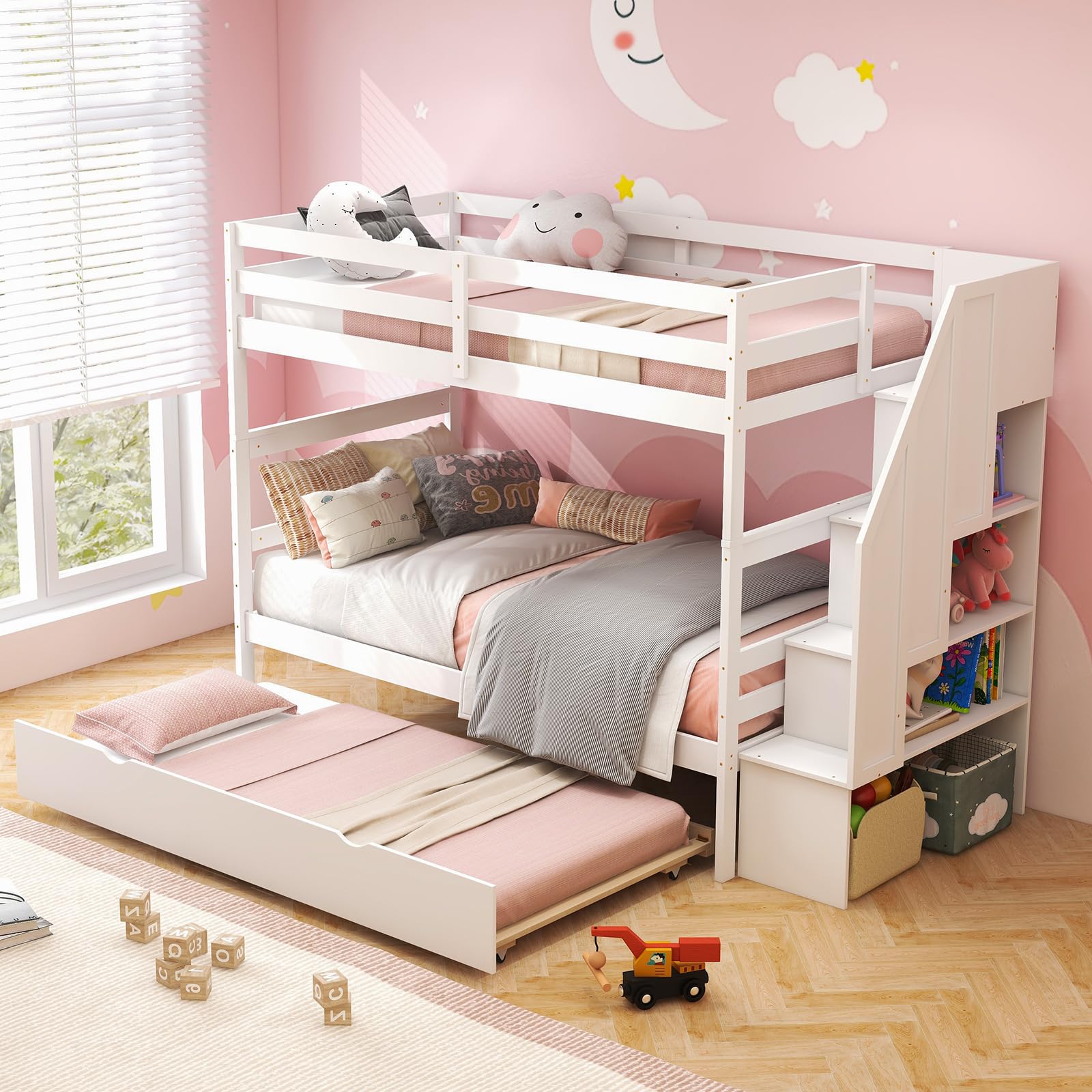 Wooden Bunk Rooms To Go Futon Bunk Bed KOMFOTT Twin Over Twin Wood