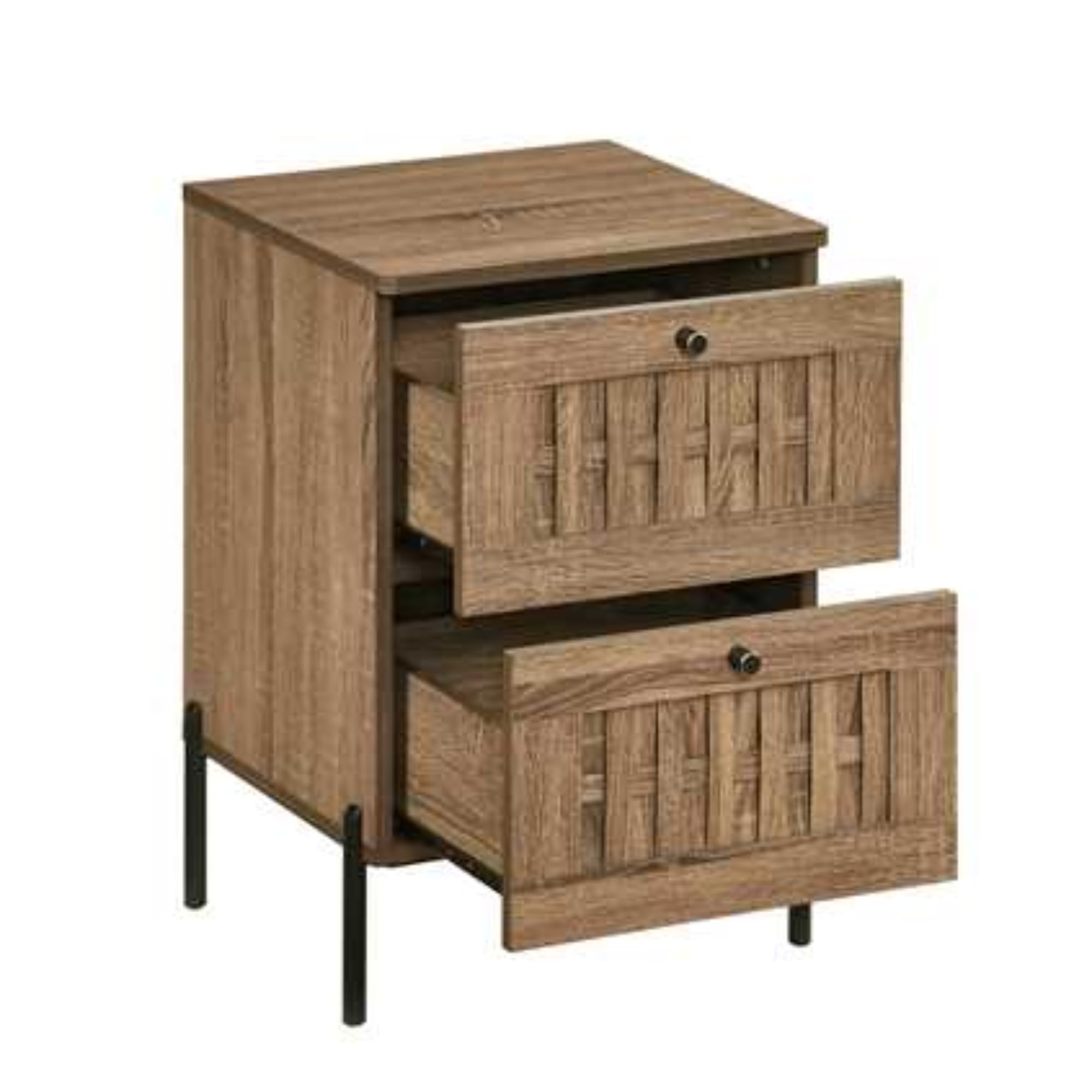 KOMFOTT Wooden Nightstand with 2 Drawers