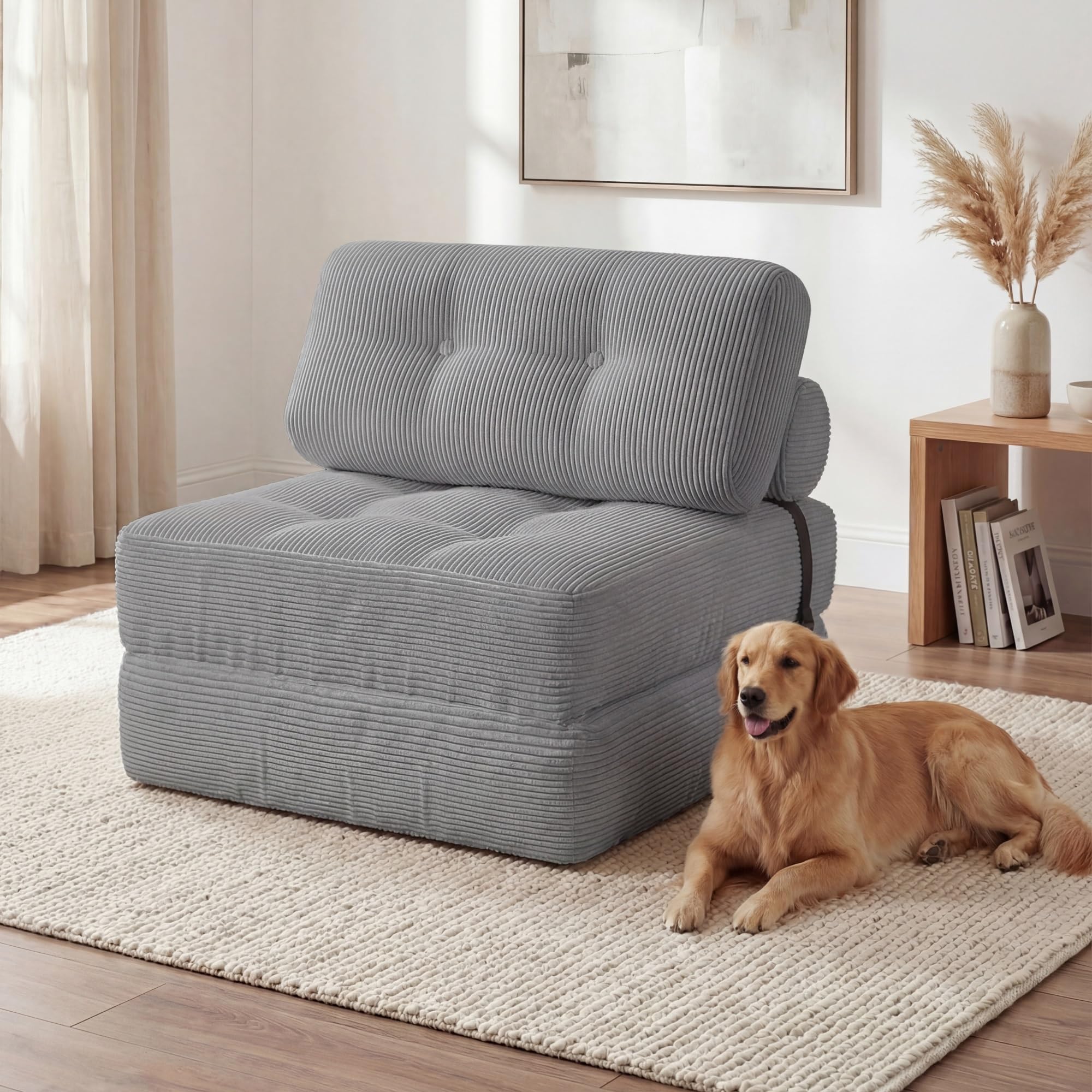 KOMFOTT Convertible Folding Sofa Bed with Pillow