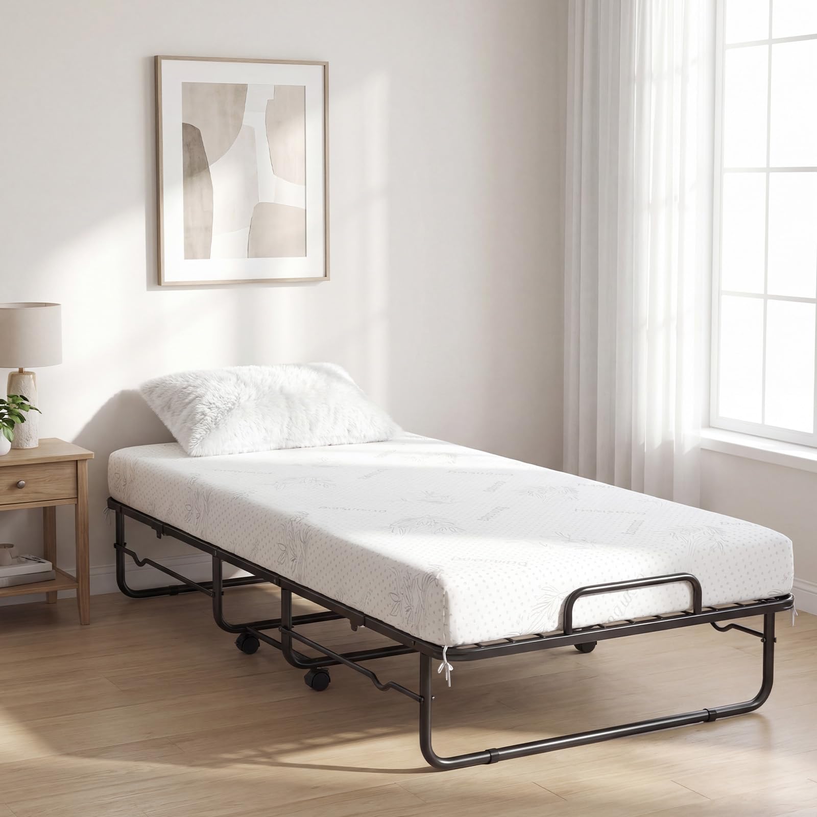 KOMFOTT Twin Size Folding Bed with 5" Mattress(75" x 38")