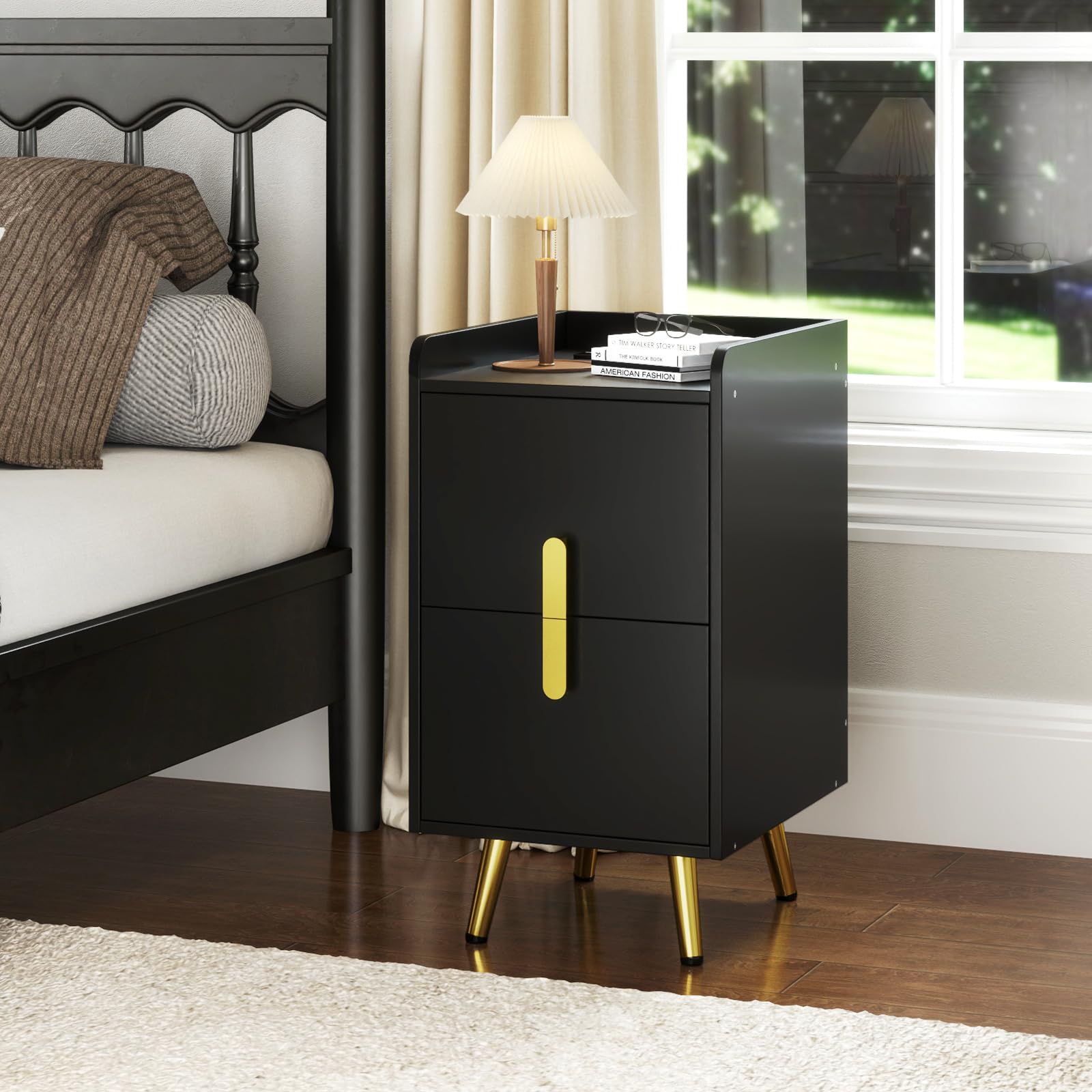 KOMFOTT Nightstand with Charging Station