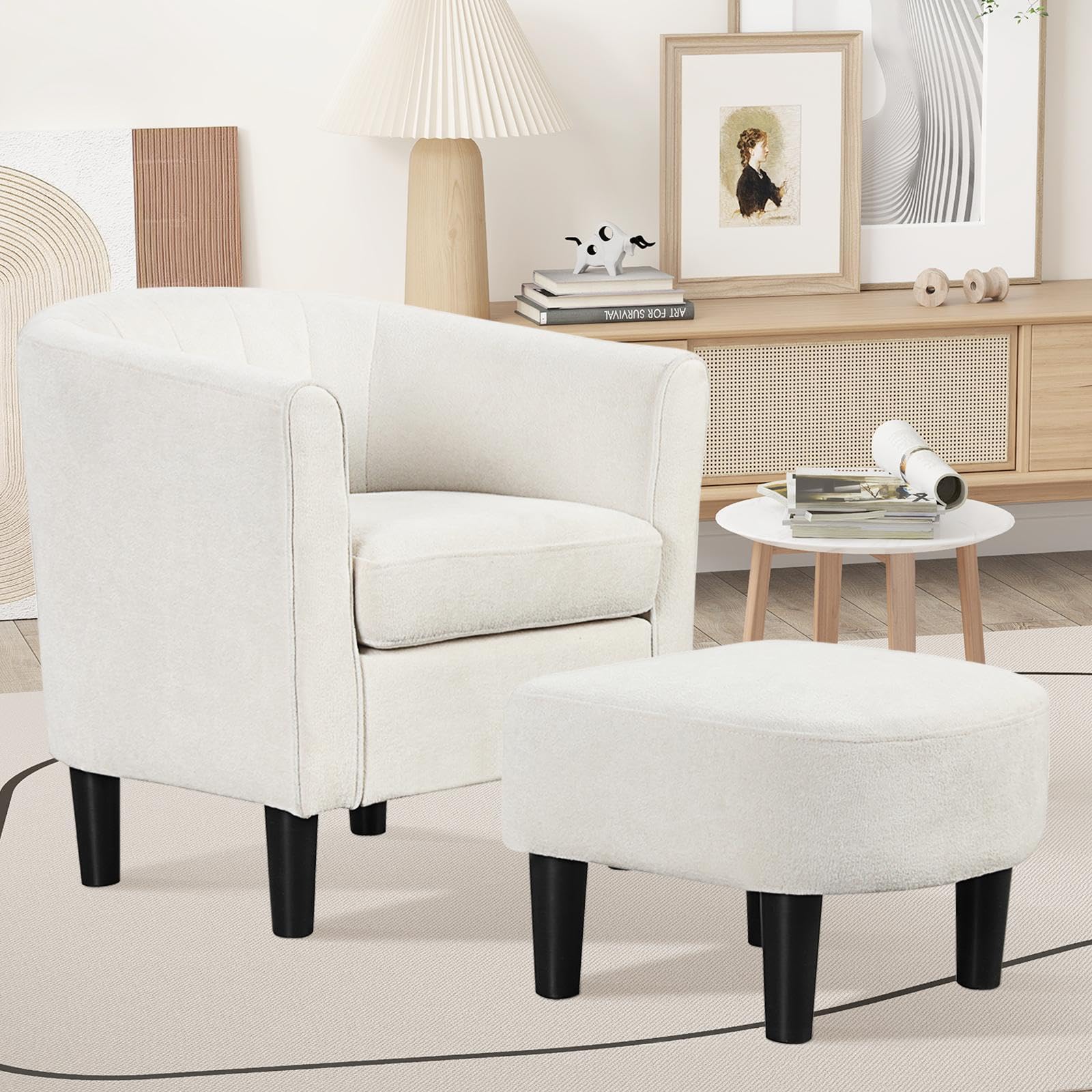 KOMFOTT Accent Chair with Ottoman