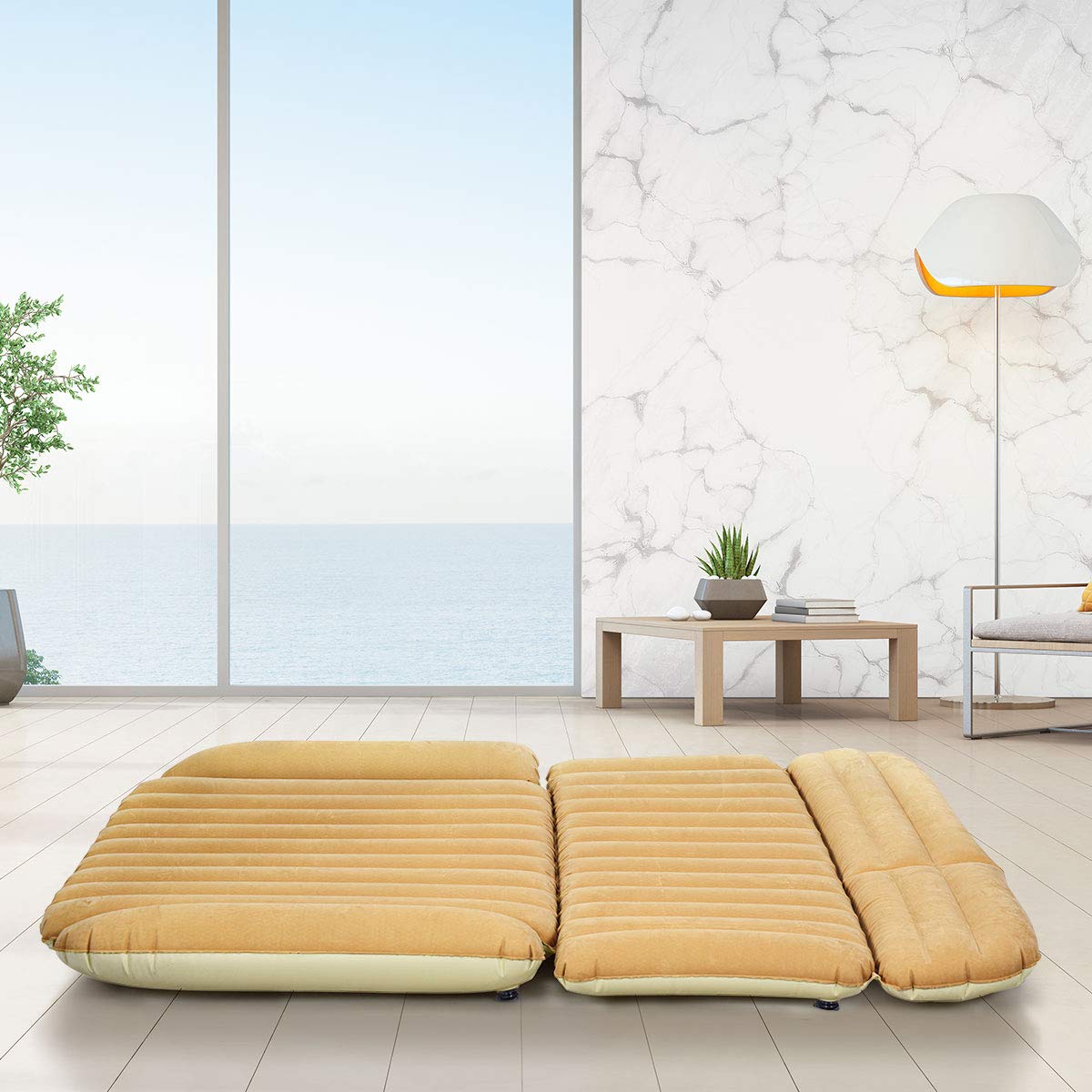 KOMFOTT Car Air Mattress Back Seat Inflatable Blow Up Folding Camping Traveling Bed