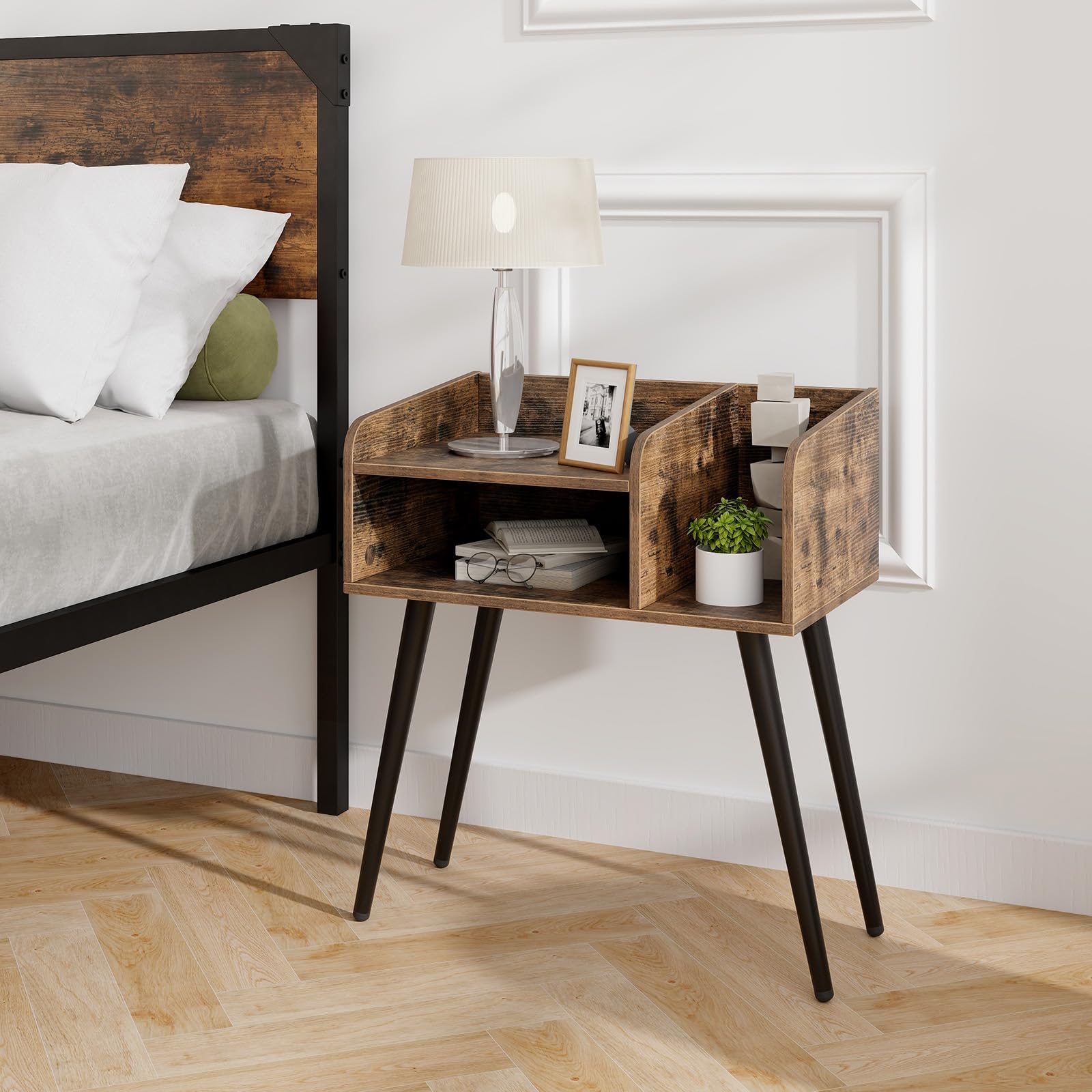 KOMFOTT Nightstand with Open Shelves(1/2)