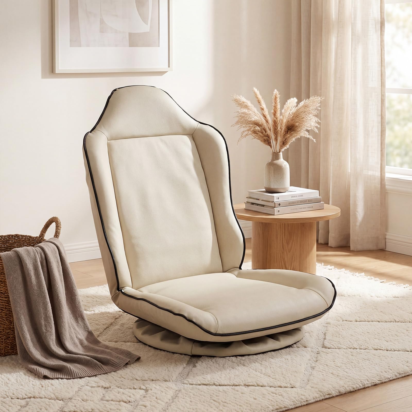 KOMFOTT 360° Swivel Floor Gaming Chair with Adjustable Backrest