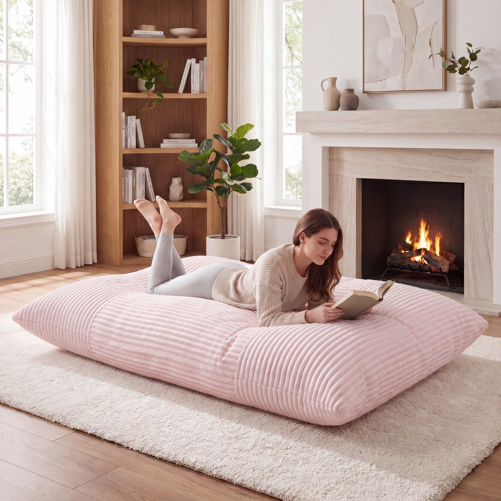 KOMFOTT Convertible Bean Bag Chair & Floor Sofa Bed for Adults