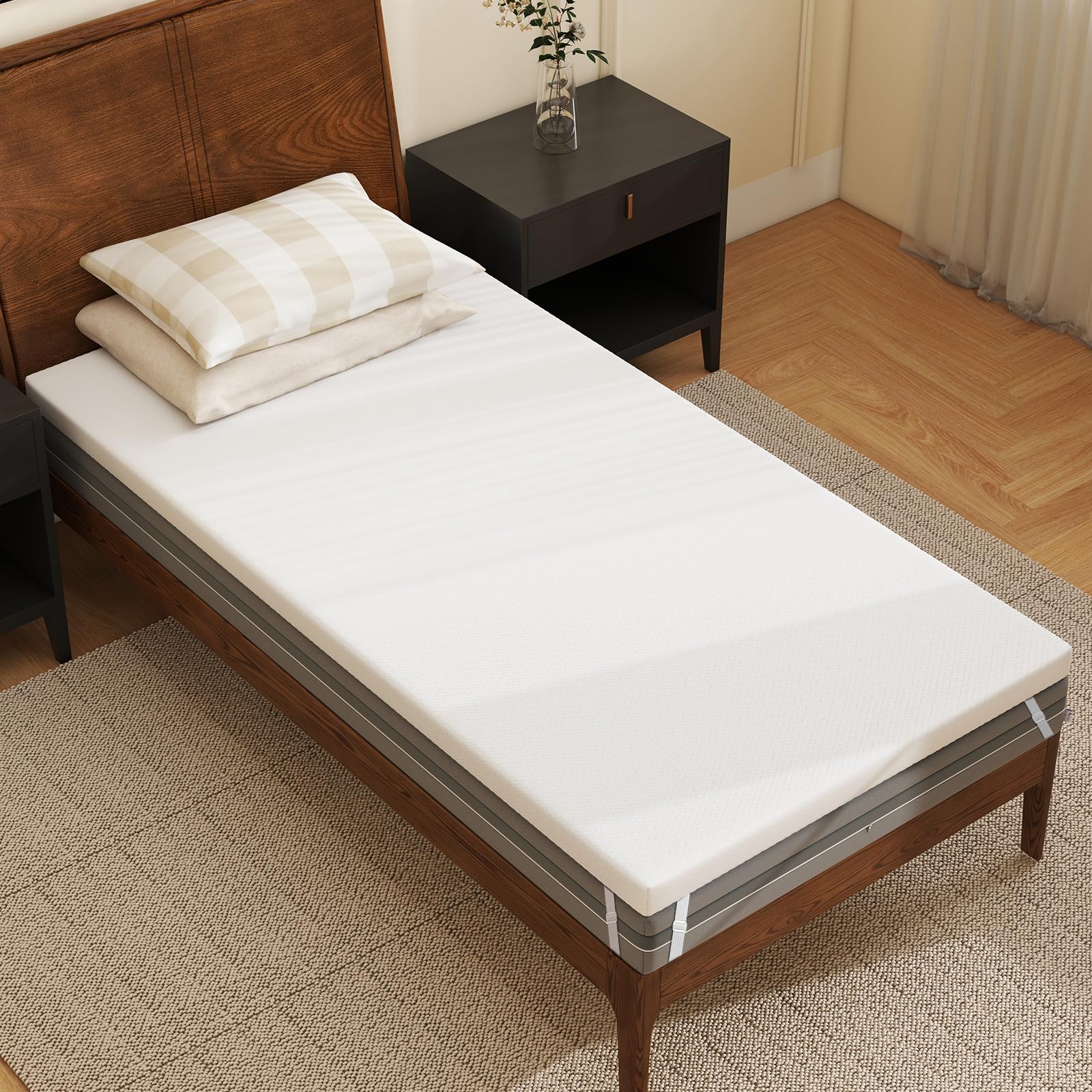 KOMFOTT Cooling Gel-Infused Memory Foam Mattress Topper