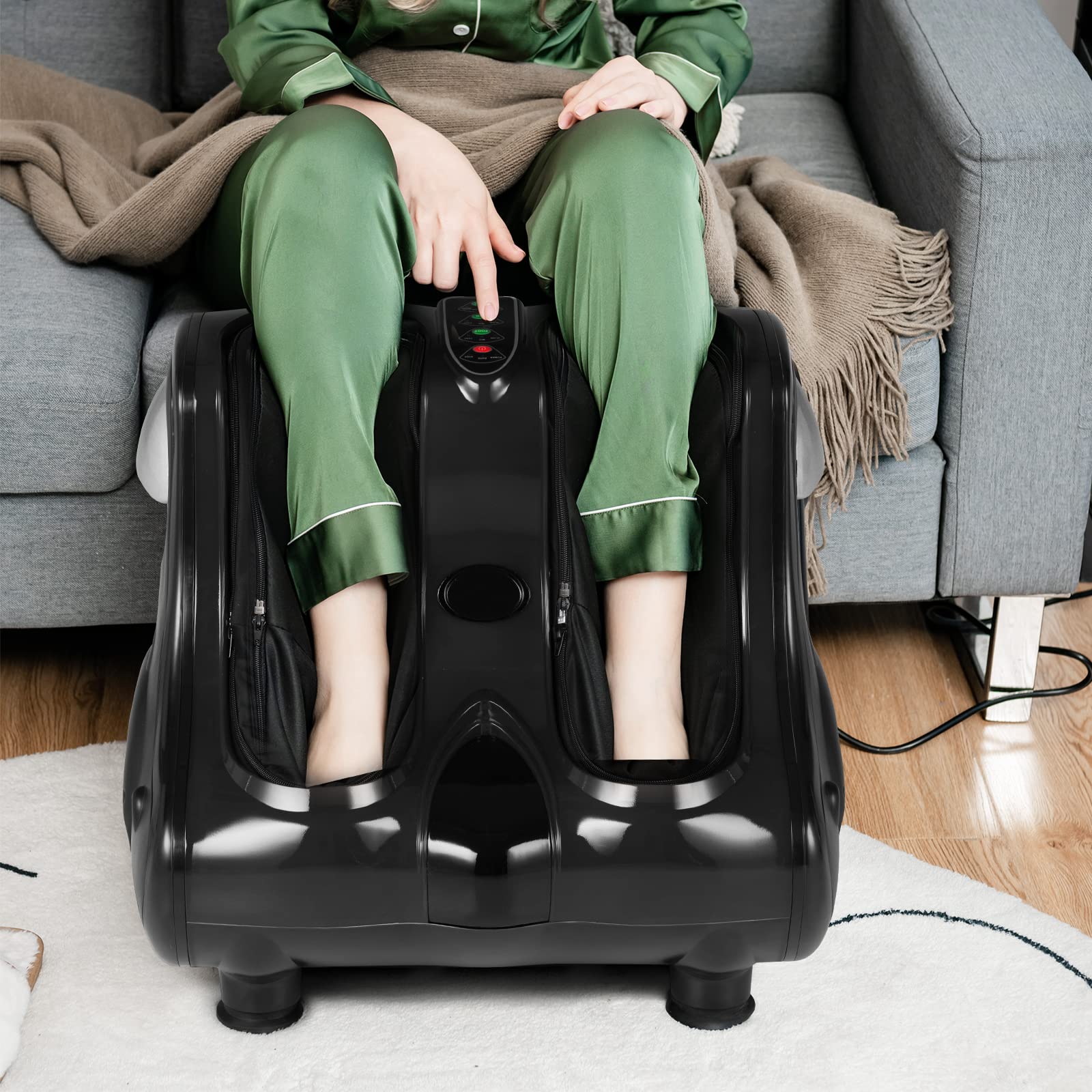Electric Leg Calf Foot Massager Machine w/ Heat - KOMFOTT Electric Leg Calf Foot Massager Machine w/ Heat - KOMFOTT