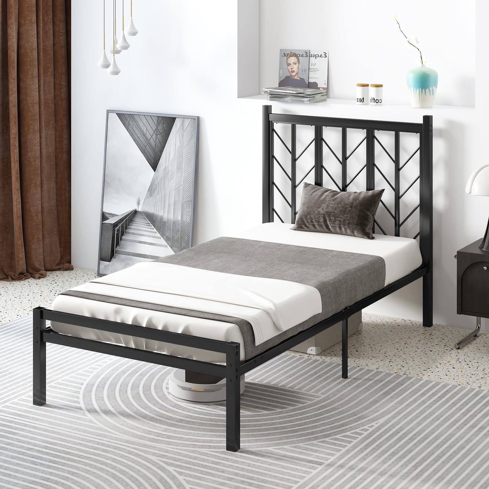 KOMFOTT Metal Platform Bed Frame