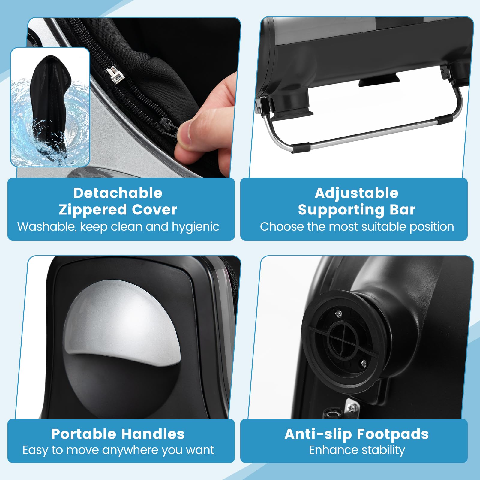 KOMFOTT Foot and Calf Massager with Heat, Shiatsu Foot Massager Machine with Vibration, Deep Kneading, 3-Level Intensity Modes