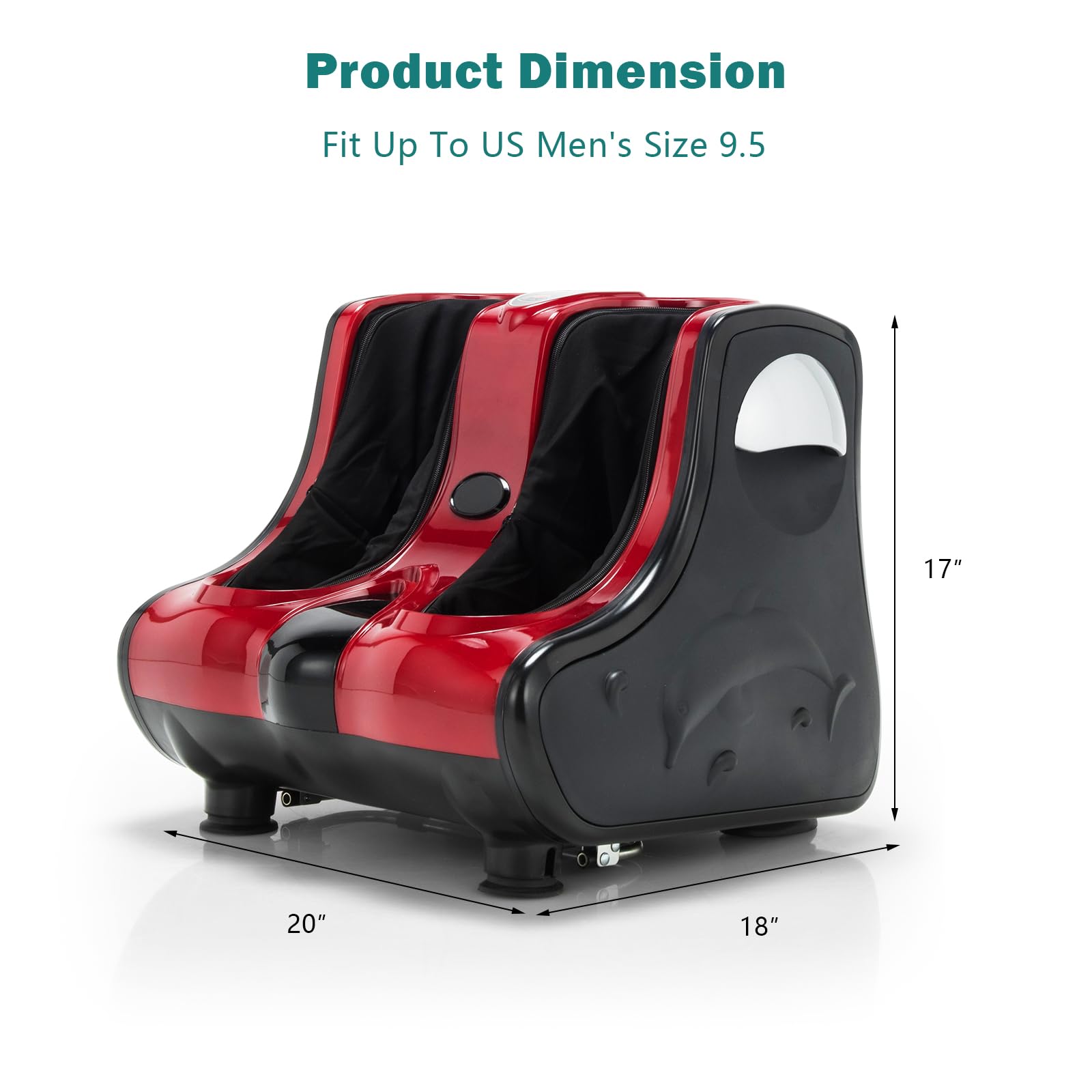 KOMFOTT Foot and Calf Massager with Heat, Shiatsu Foot Massager Machine with Vibration, Deep Kneading, 3-Level Intensity Modes