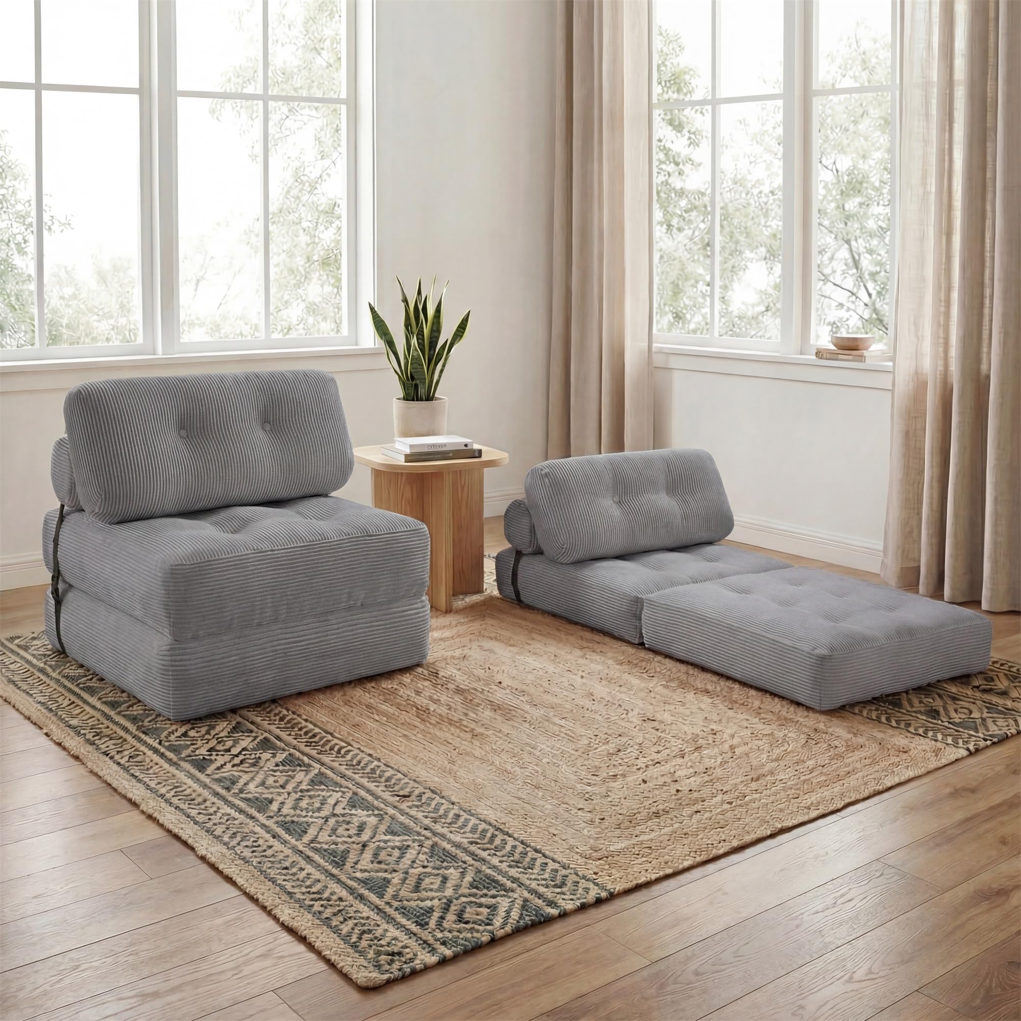 KOMFOTT Convertible Folding Sofa Bed with Pillow