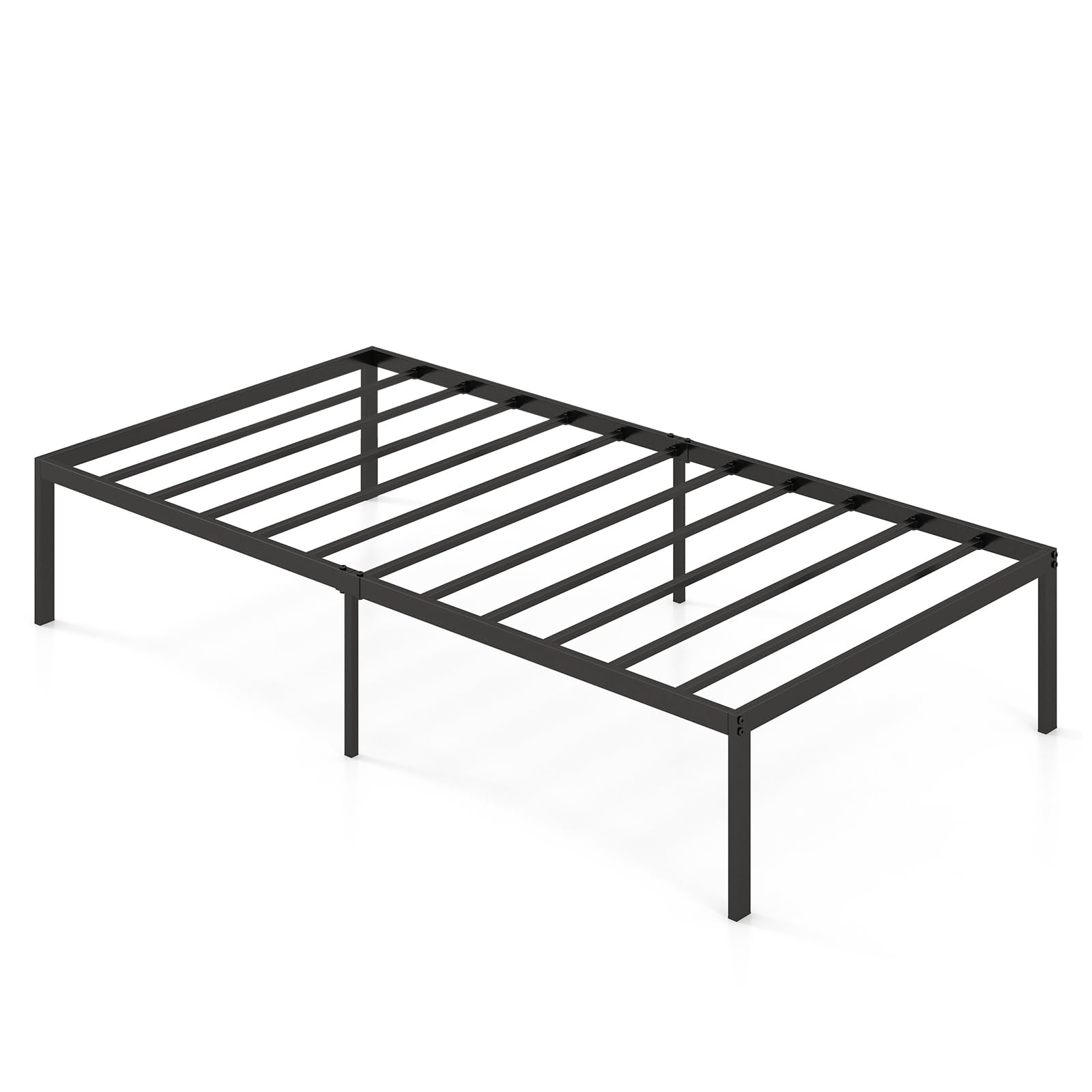 KOMFOTT Twin Size Metal Platform Bed Frame, Heavy-Duty Metal Bed Base