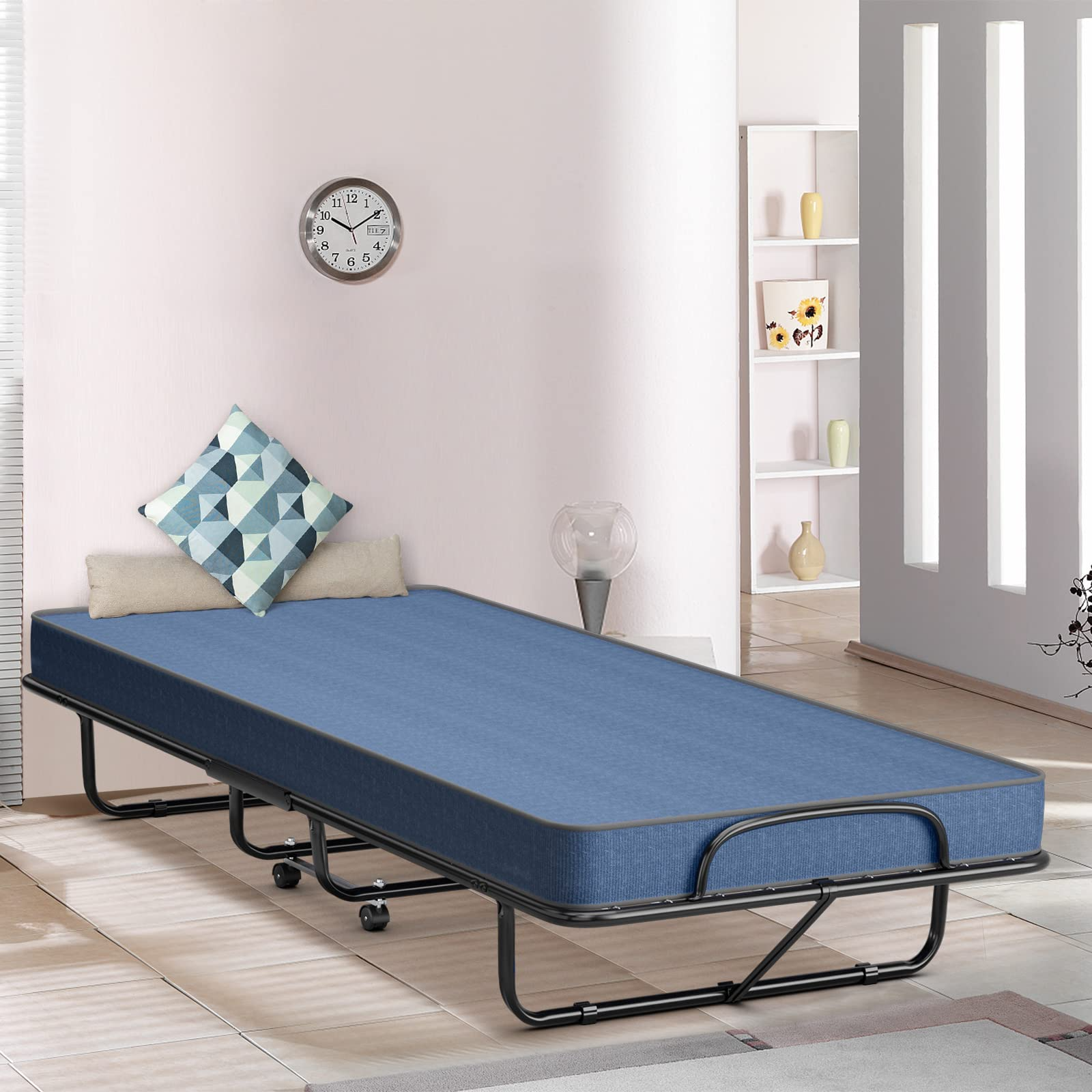 Twin Size Portable Rollaway Guest Bed w/ 5