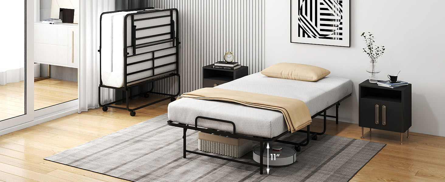 Folding Bed | Adjustable Lounge Recliner| Memory Foam Mattress-Komfott