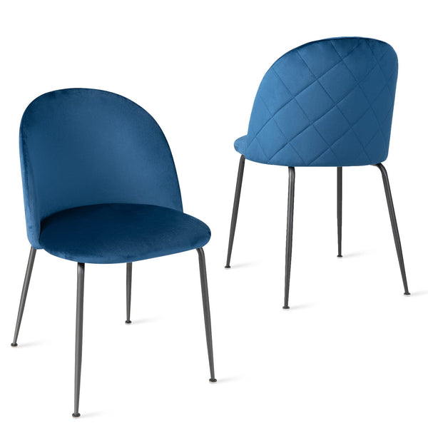Modern Velvet Dining Chairs Set of 2/4 - Comfy Vanity Desk Chair