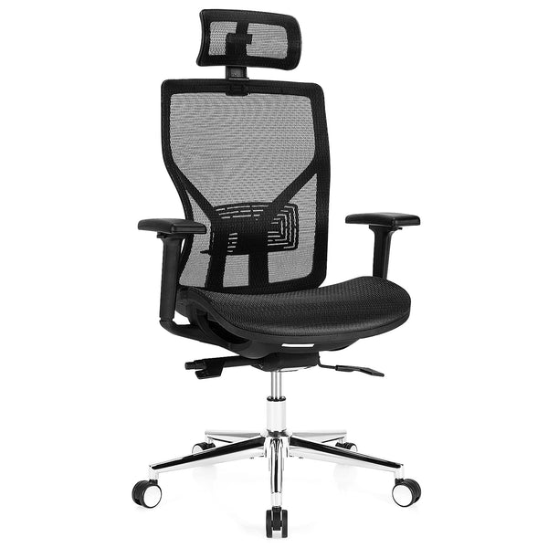 Ergonomic Office Chair, High-Back Mesh Executive Chair, with Adjustable Headrest, 3D Armrest, Lumbar Support, Reclining Backrest