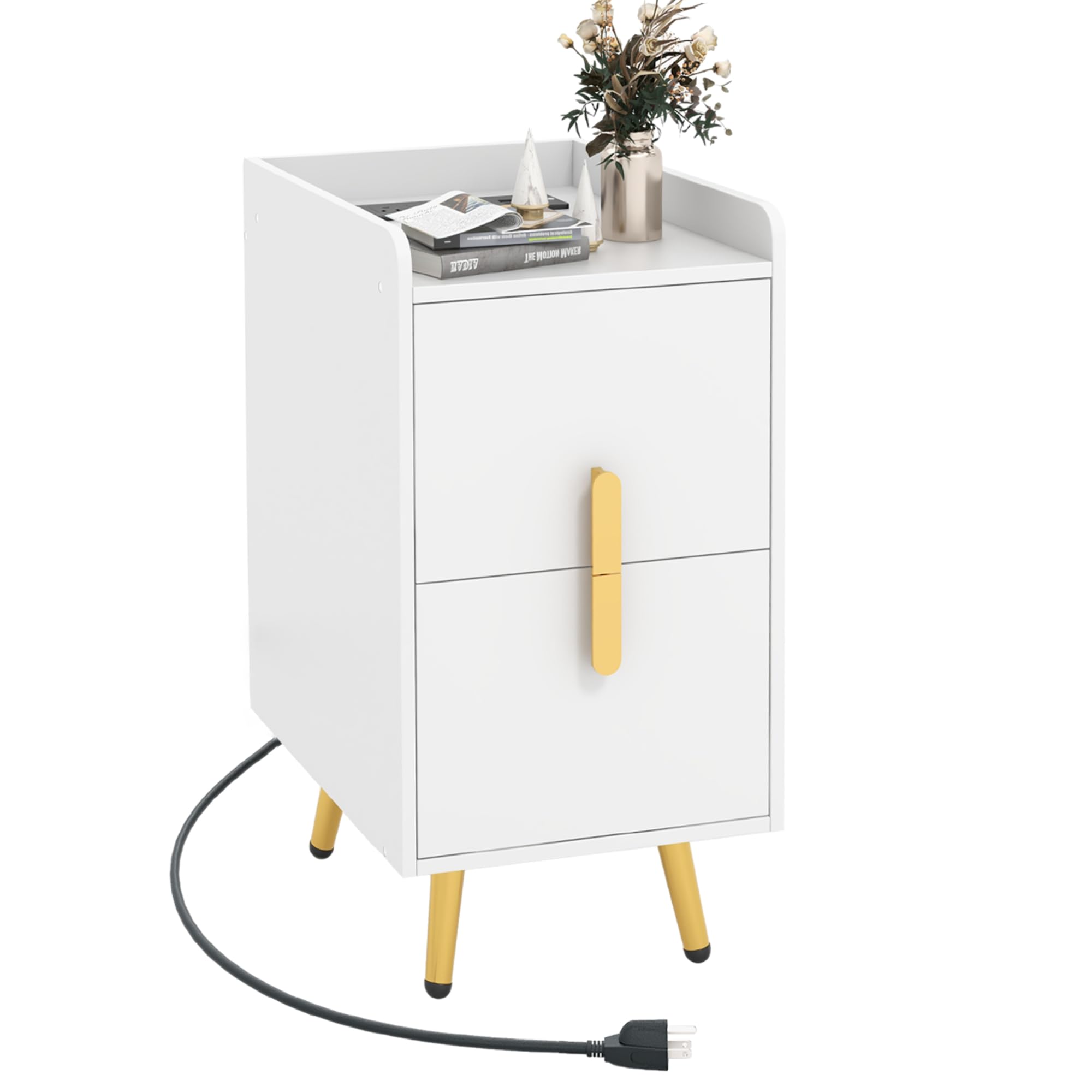 KOMFOTT Nightstand with Charging Station