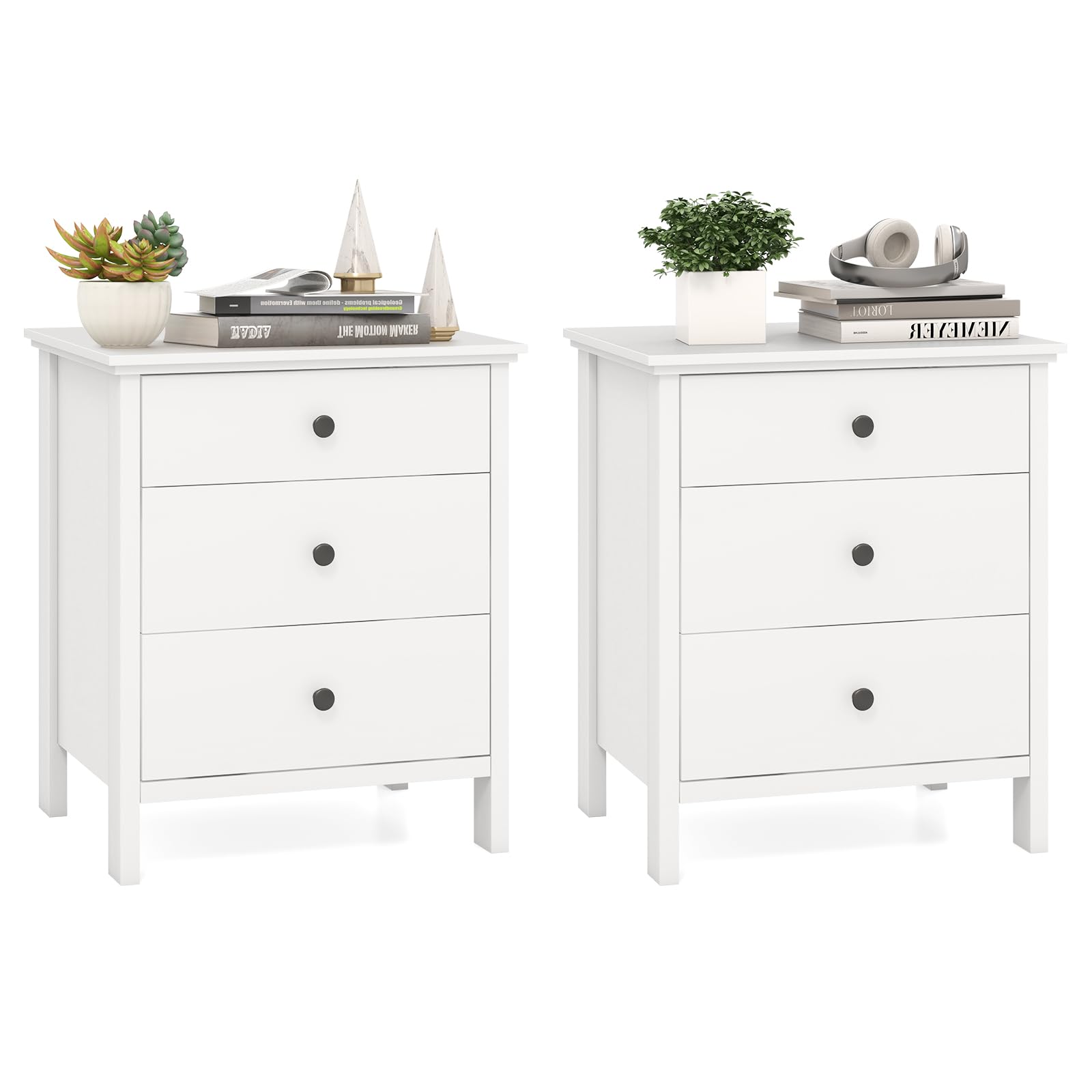 KOMFOTT 3 Drawers Nightstand Set of 1/2