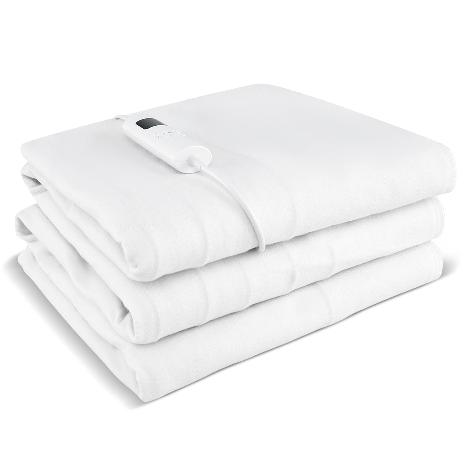 KOMFOTT Heating Electric Mattress Pad with Dual Controllers, 9 Heat Settings & 9-Hour Auto Off