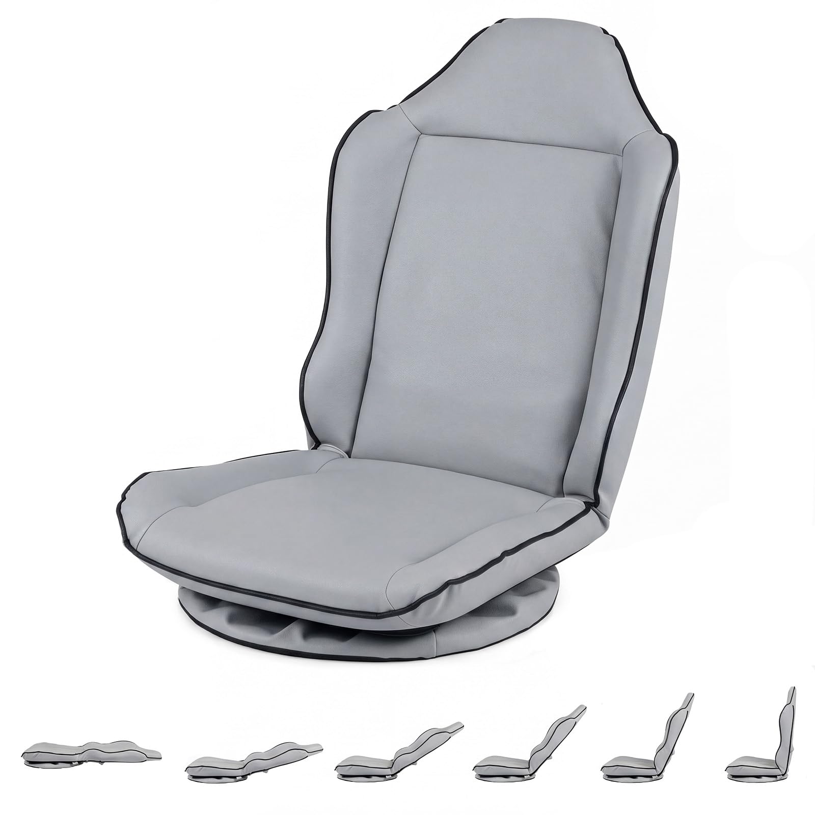 KOMFOTT 360° Swivel Floor Gaming Chair with Adjustable Backrest
