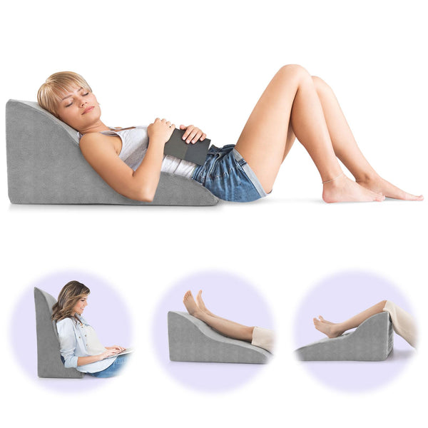 KOMFOTT Contoured Bed Wedge Support Pillow, Ergonomic Triangle Pillow