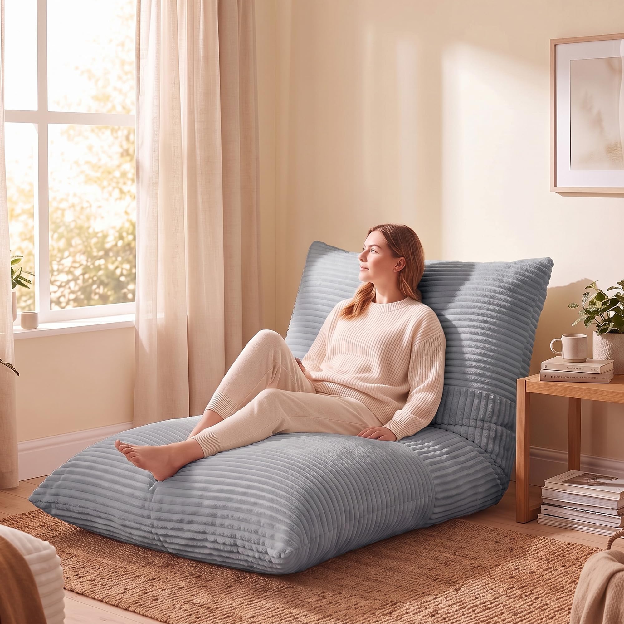 KOMFOTT 3-in-1 Bean Bag Chair Floor Sofa Bed for Adults(73" x 53")