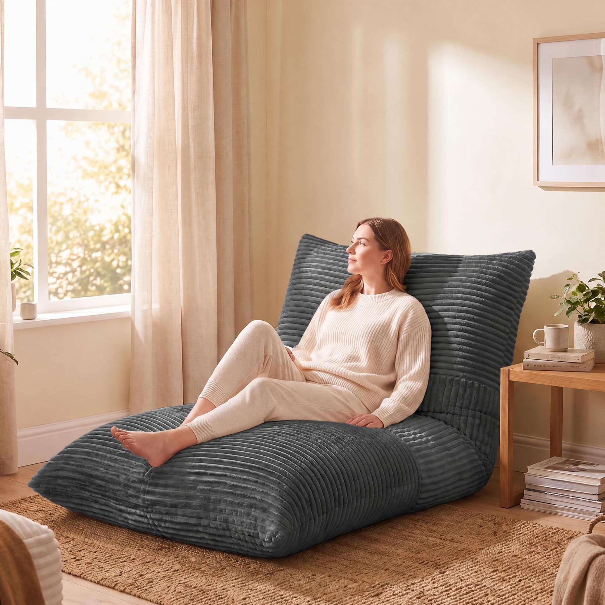 KOMFOTT 3-in-1 Bean Bag Chair Floor Sofa Bed for Adults(73" x 53")