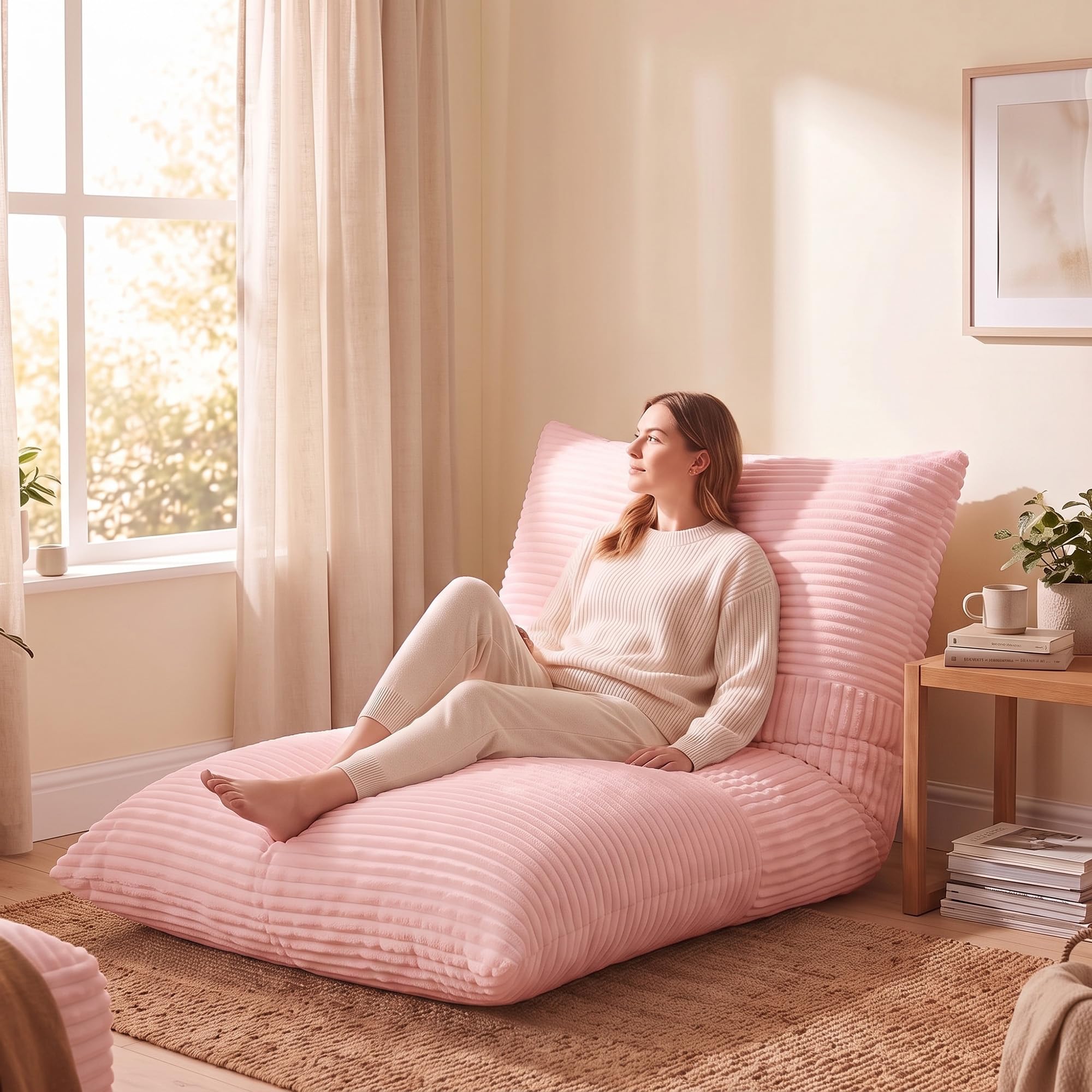 KOMFOTT 3-in-1 Bean Bag Chair Floor Sofa Bed for Adults(73" x 53")