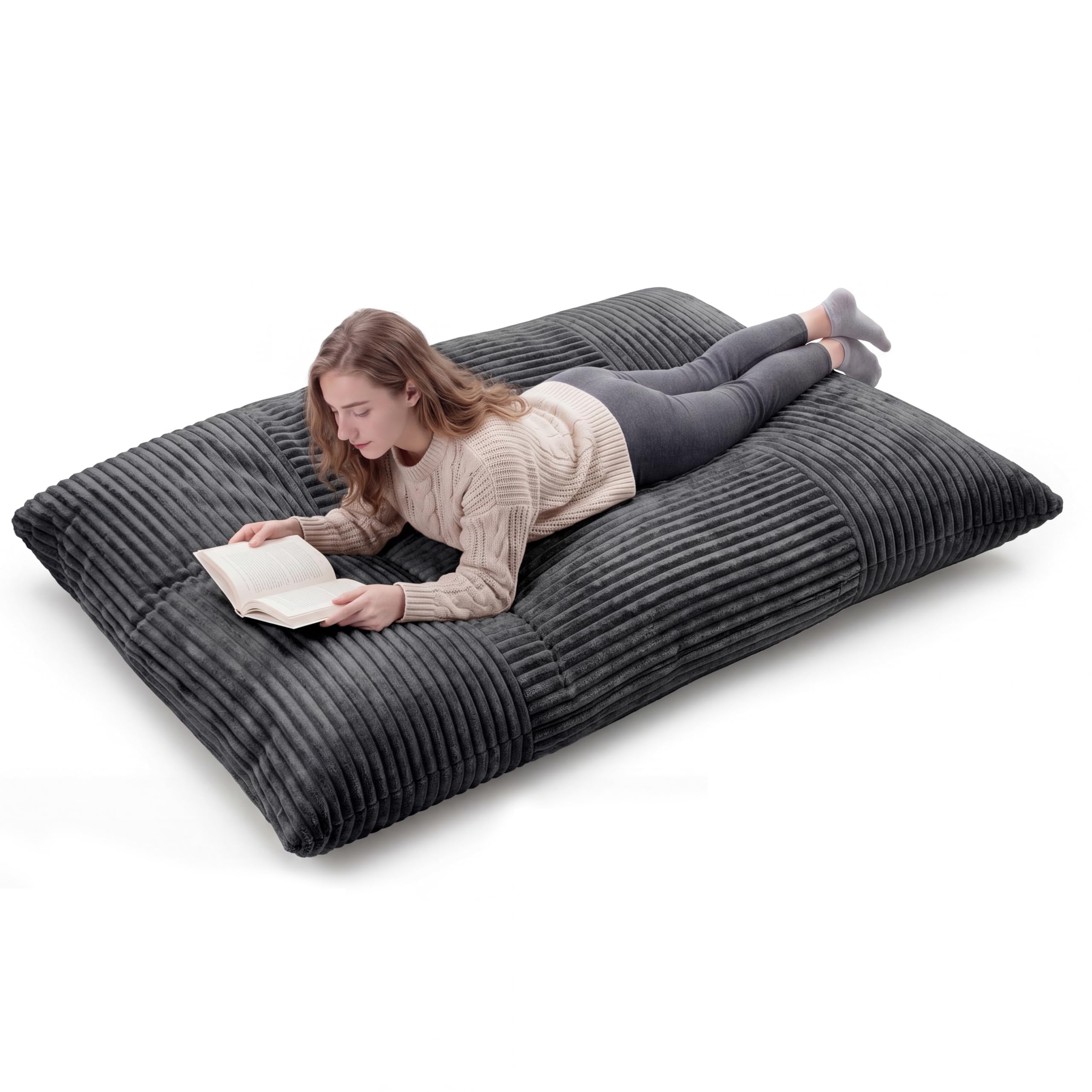 KOMFOTT Convertible Bean Bag Chair & Floor Sofa Bed for Adults
