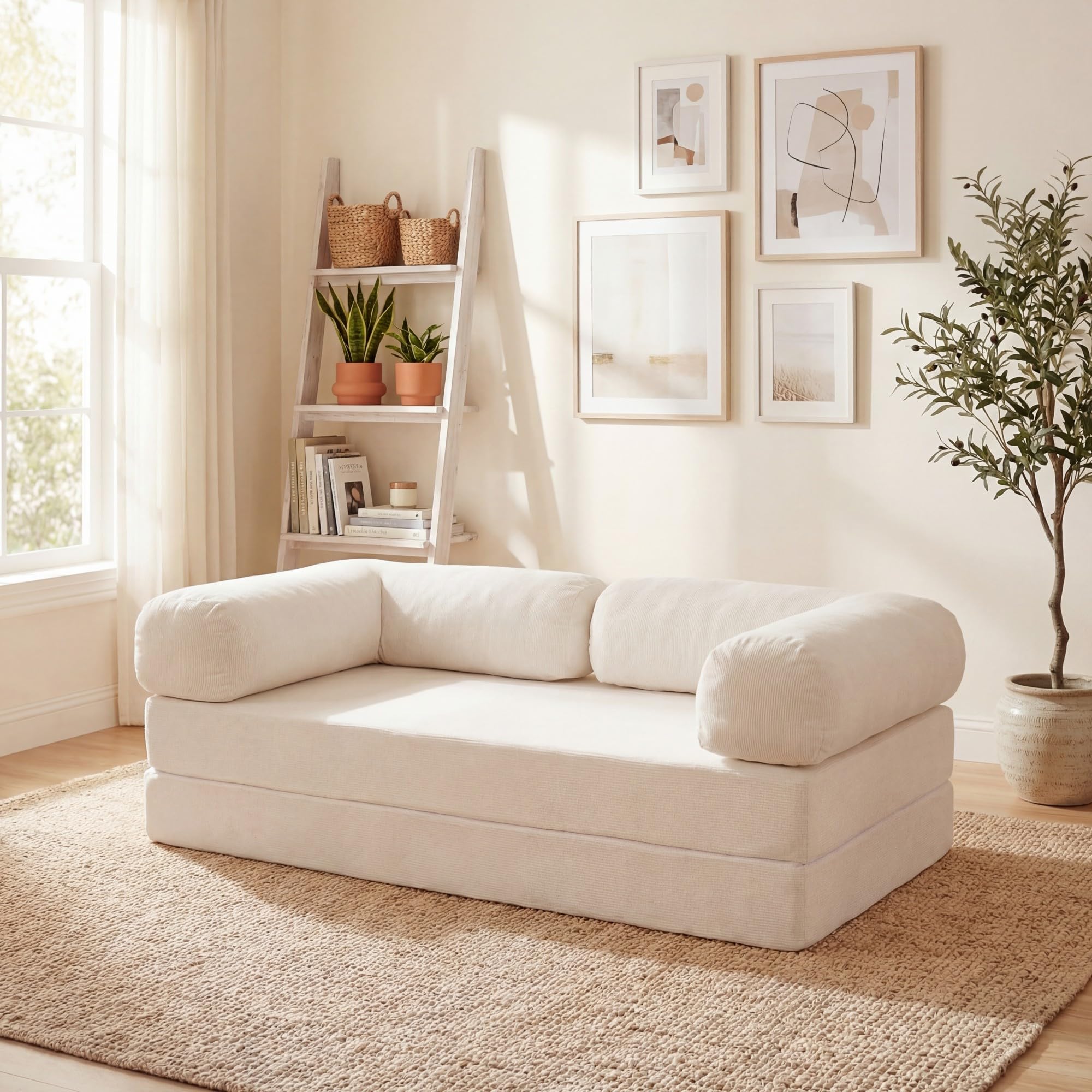 KOMFOTT 4-in-1 Folding Sofa Bed Convertible Futon Couch