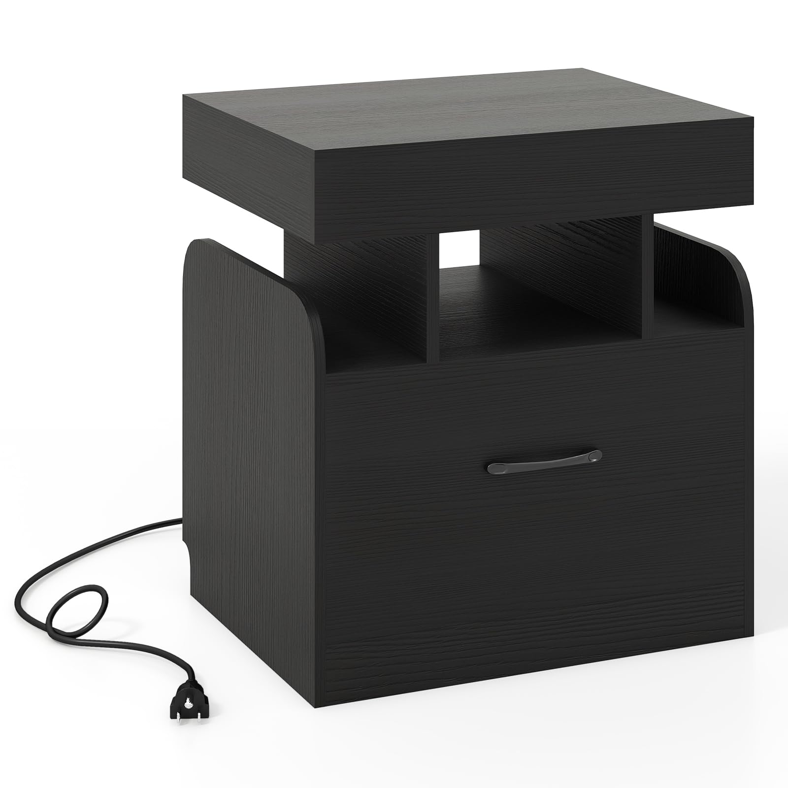 KOMFOTT Nightstand with Charging Station Bedside Table(1/2)