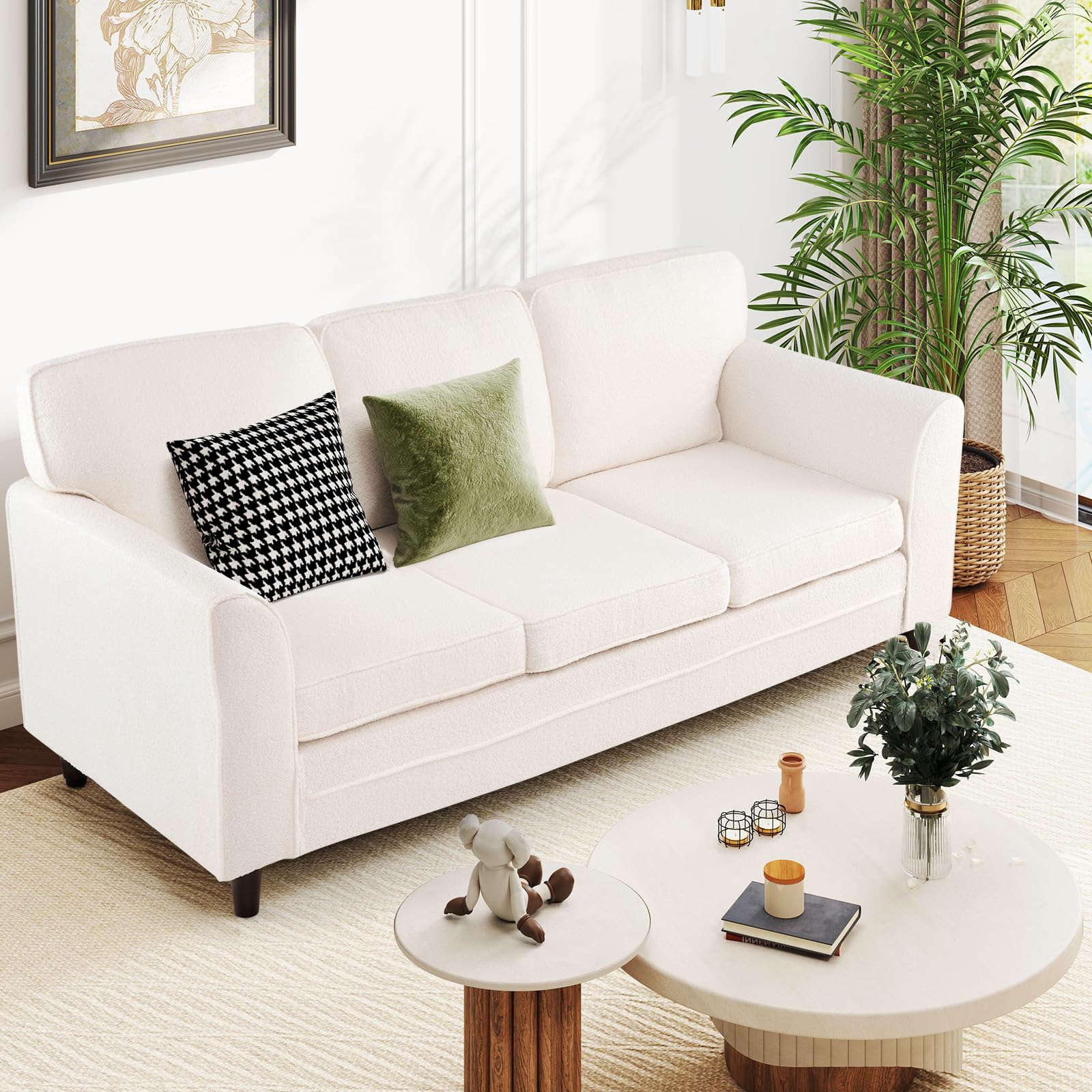 KOMFOTT 79” Sofa Couch 3 Seater Couches with Deep Seat