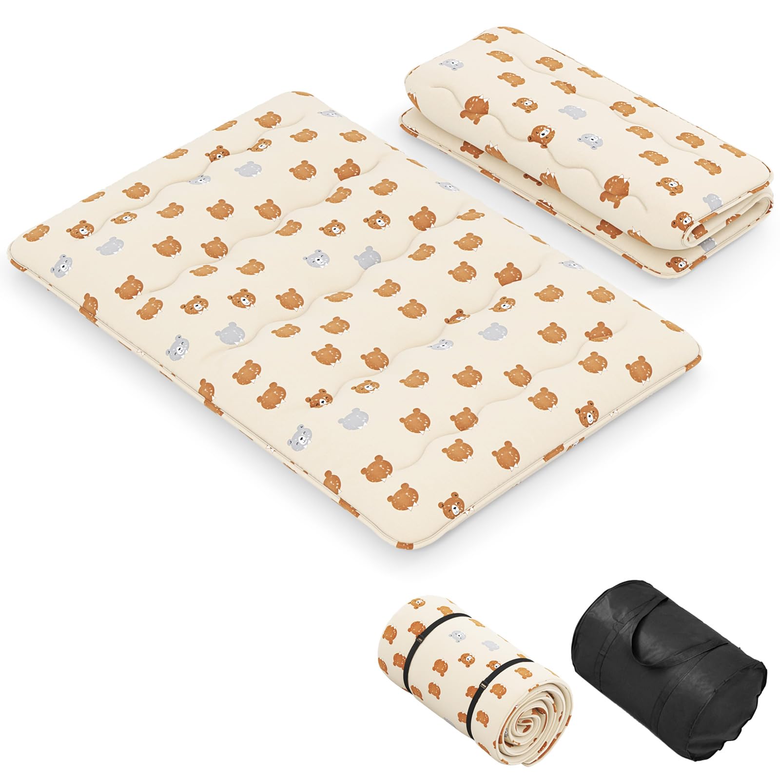 KOMFOTT Japanese Floor Mattress 4 Inch Roll up Futon Mattress