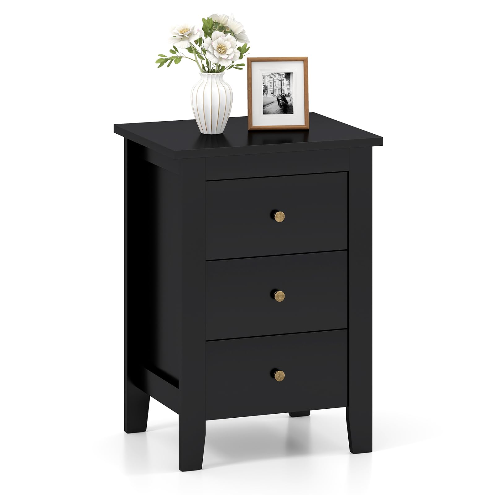 KOMFOTT 3 Drawers Nightstand Set of 1/2（18" x 14.5" x 26"）