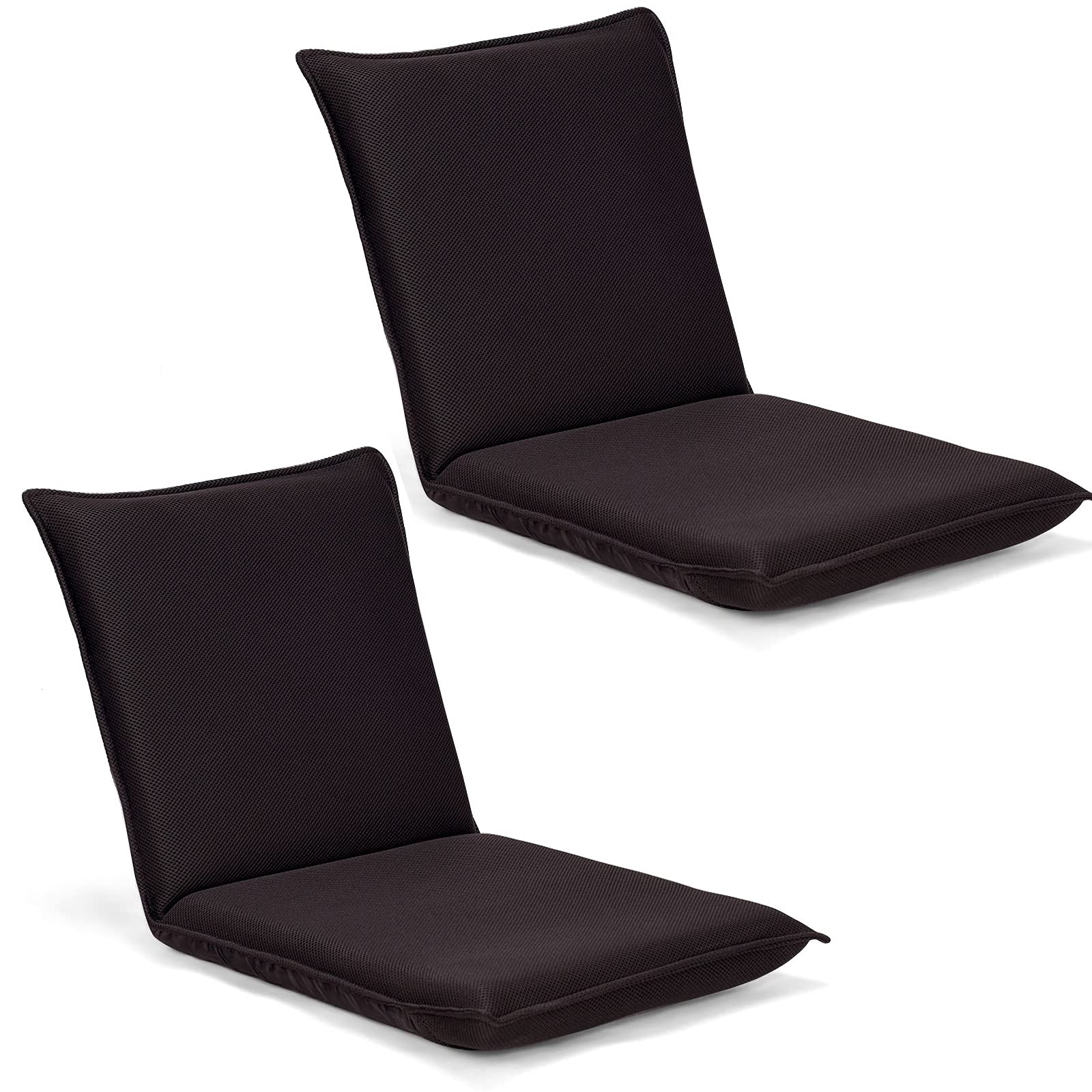 KOMFOTT Adjustable Mesh Floor Sofa Chair, 6-Position Multi-Angle Padded Floor Chair