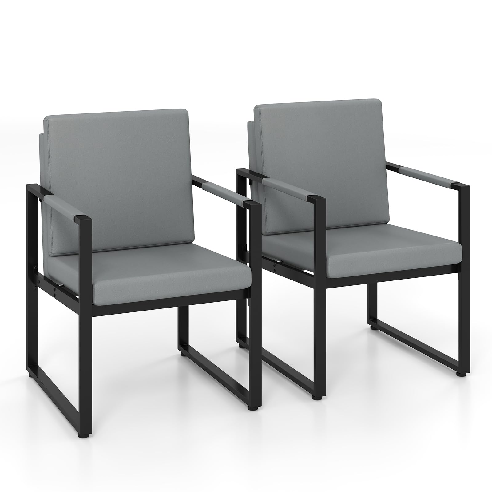 KOMFOTT Metal Frame Accent Chair Set of 2