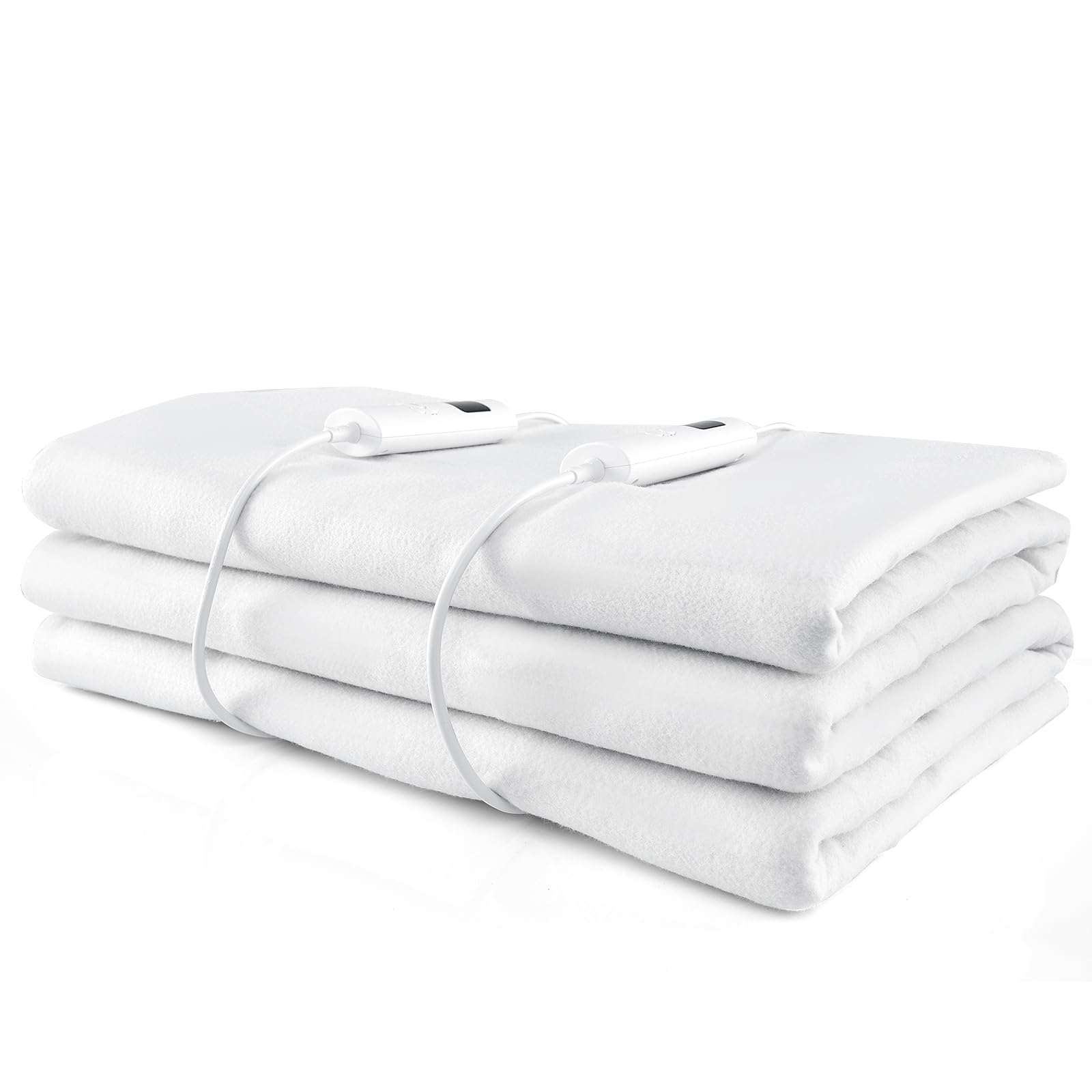 KOMFOTT Heating Electric Mattress Pad with Dual Controllers, 9 Heat Settings & 9-Hour Auto Off