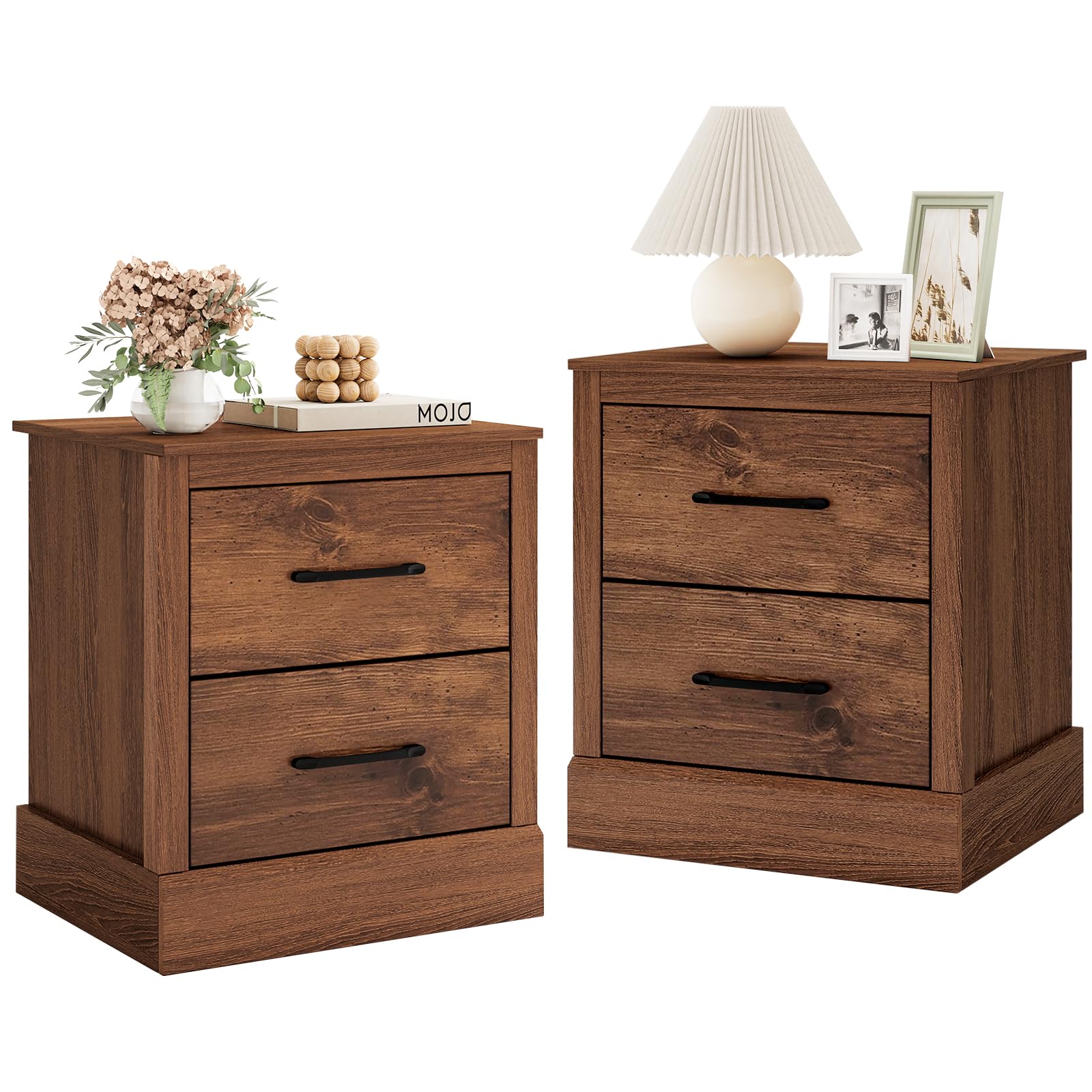 KOMFOTT Farmhouse Nightstand with Drawers(1/2)