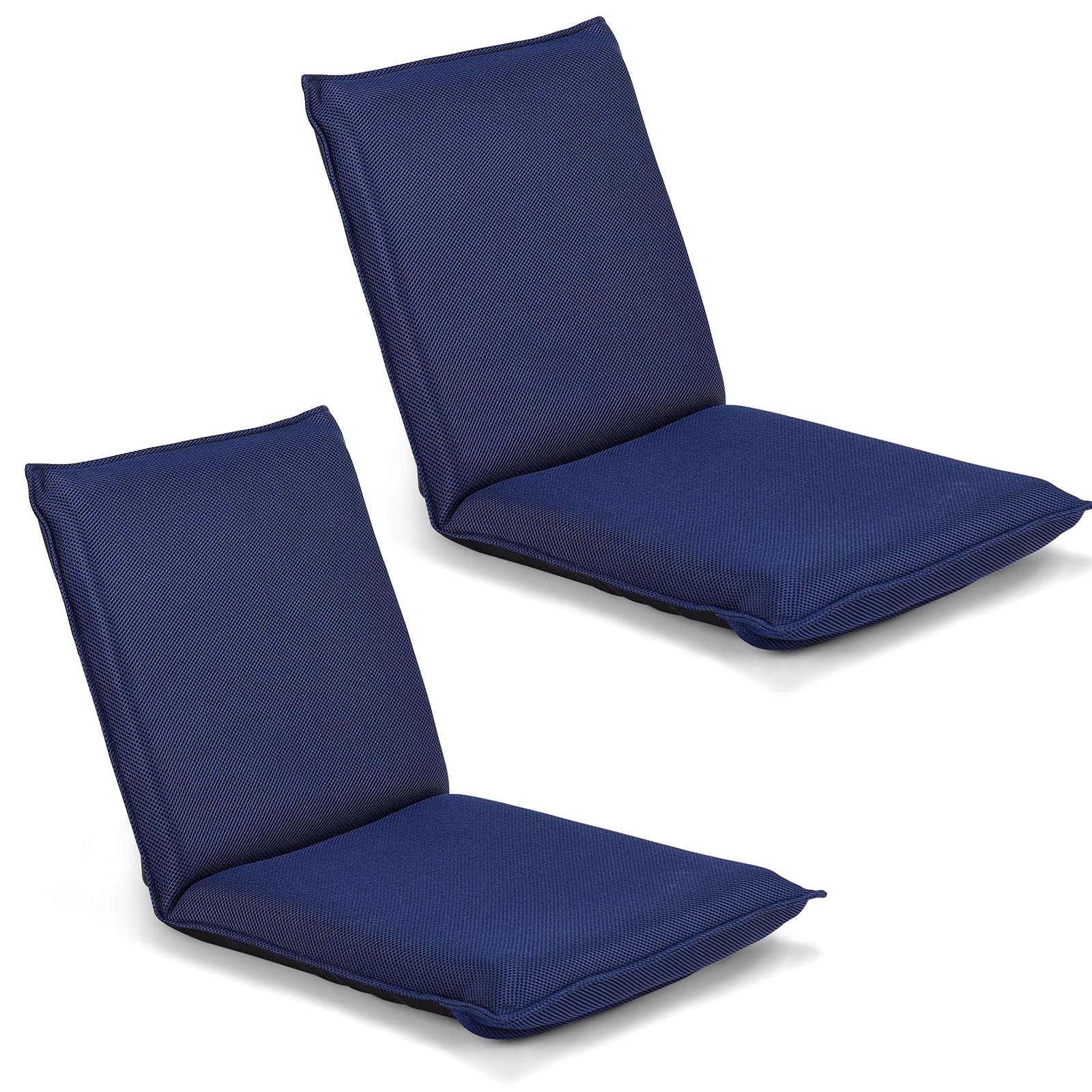 KOMFOTT Adjustable Mesh Floor Sofa Chair, 6-Position Multi-Angle Padded Floor Chair