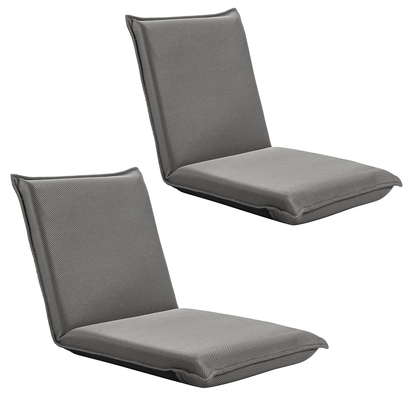 KOMFOTT Adjustable Mesh Floor Sofa Chair, 6-Position Multi-Angle Padded Floor Chair