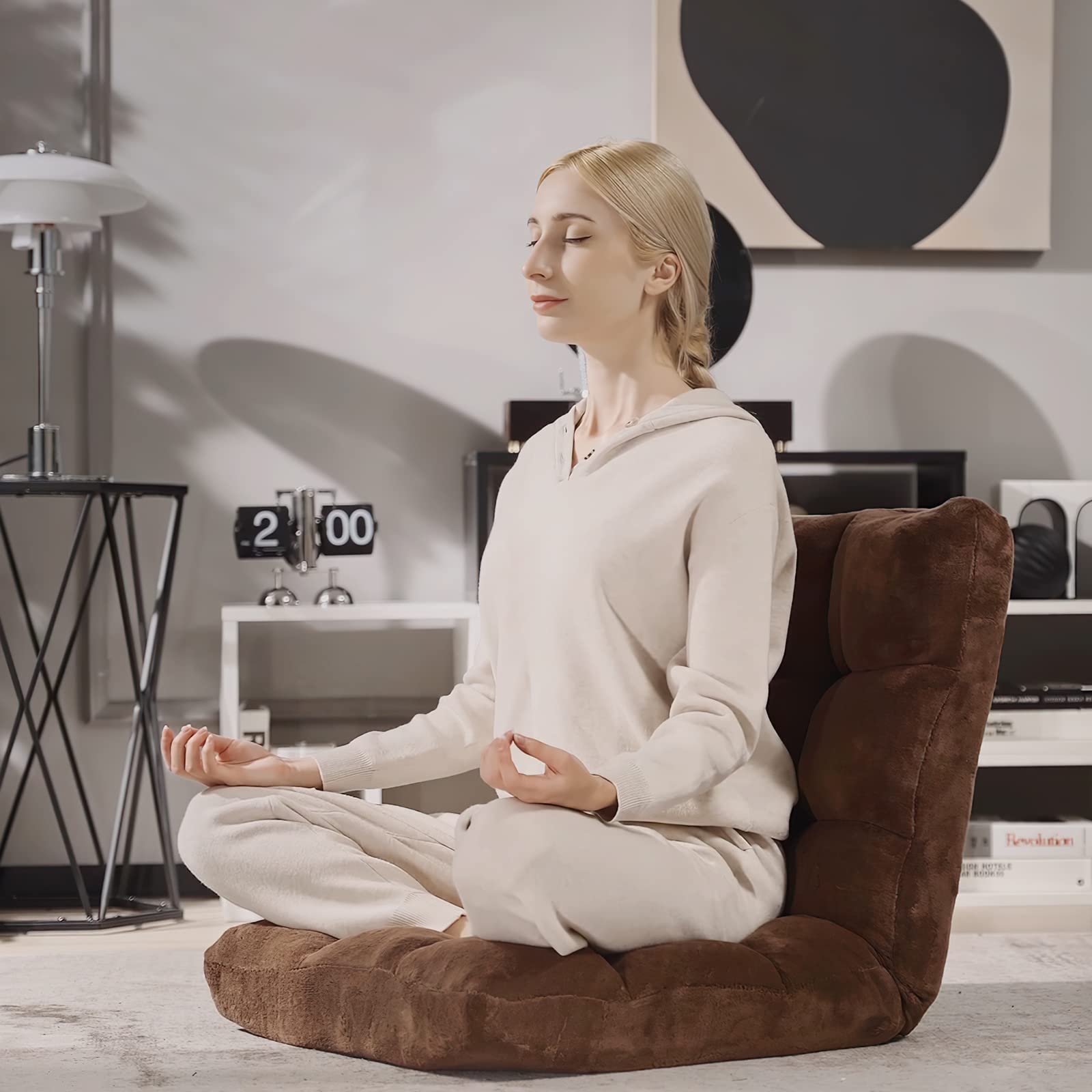 Folding Floor Chair 14-Position Floor Gaming Chair Adjustable