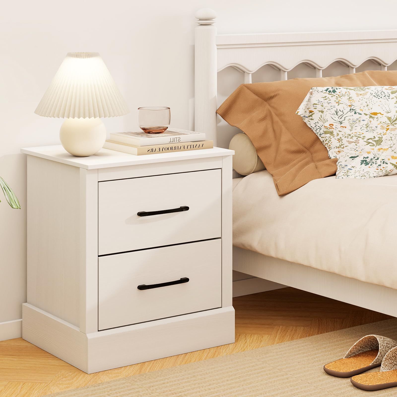 KOMFOTT Farmhouse Nightstand with Drawers(1/2)