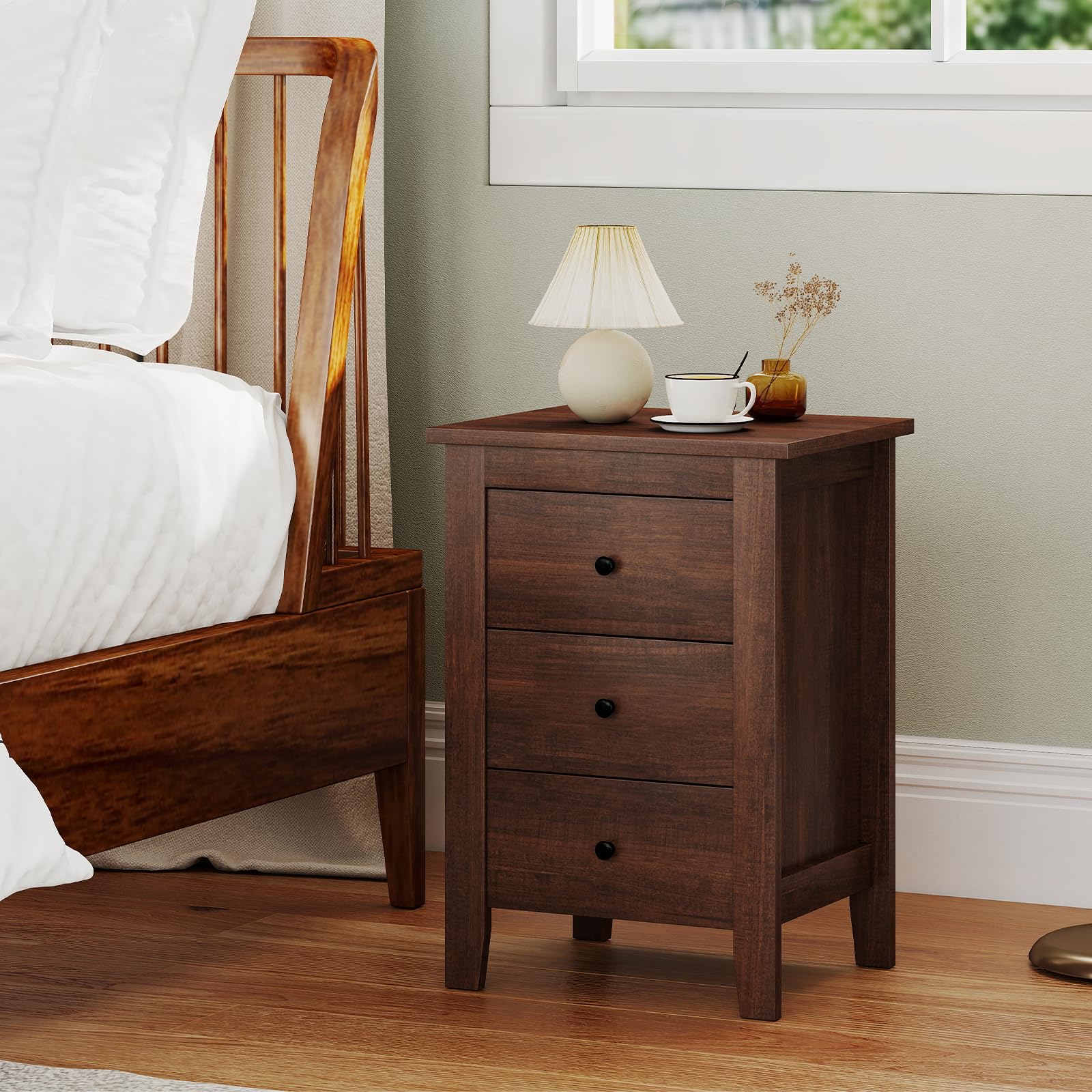 KOMFOTT 3 Drawers Nightstand Set of 1/2（18" x 14.5" x 26"）