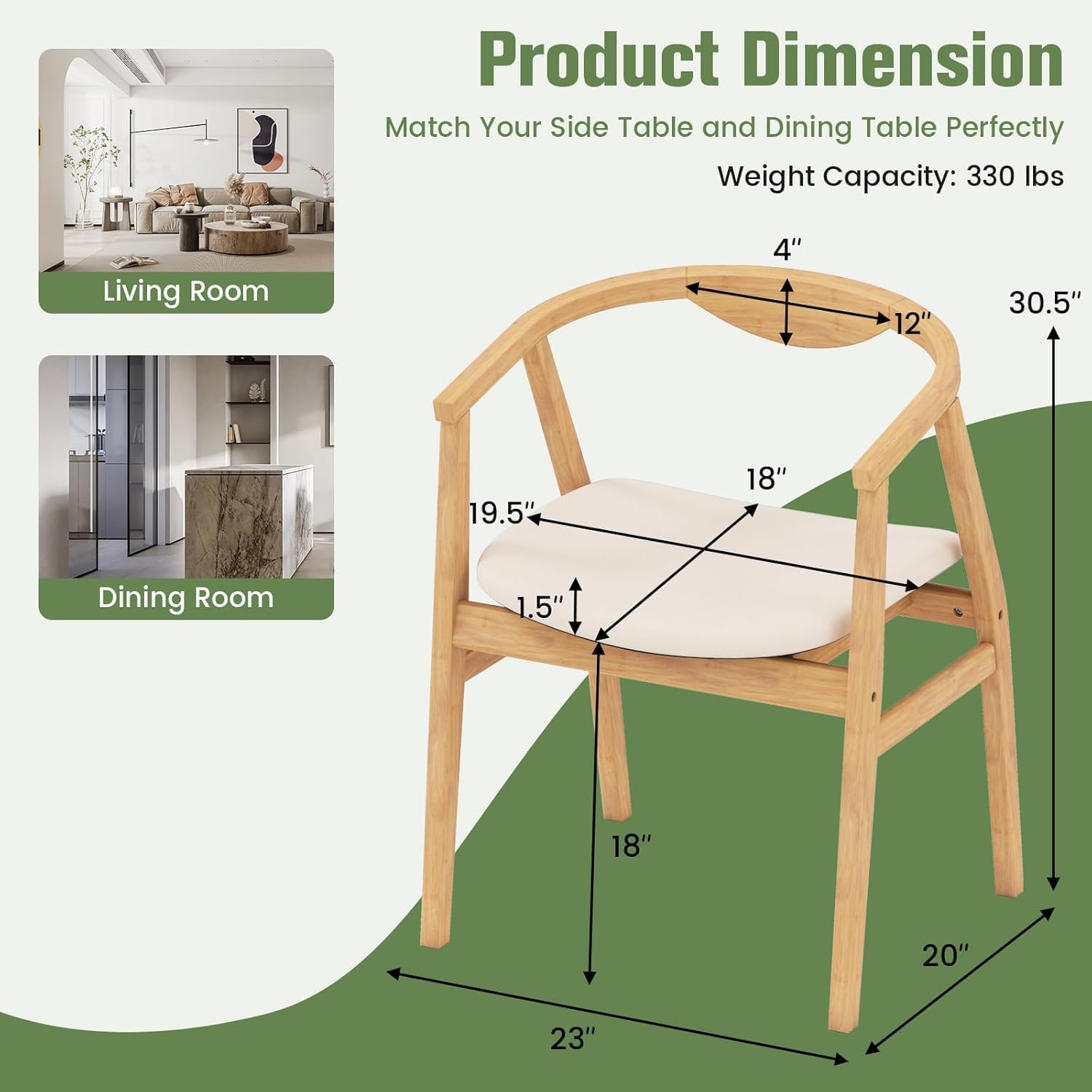 KOMFOTT Bamboo Accent Chair(1/2)